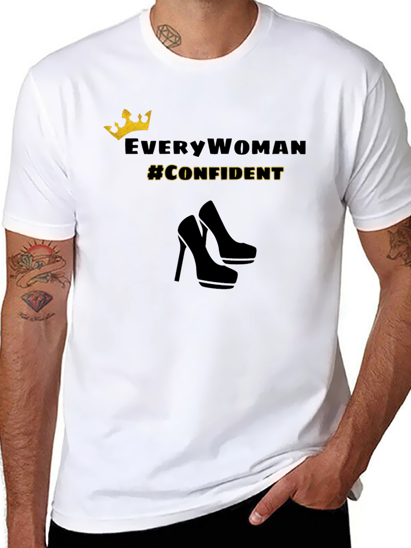 Confident Woman Graphic Tee - Stylish Empowerment Shirt