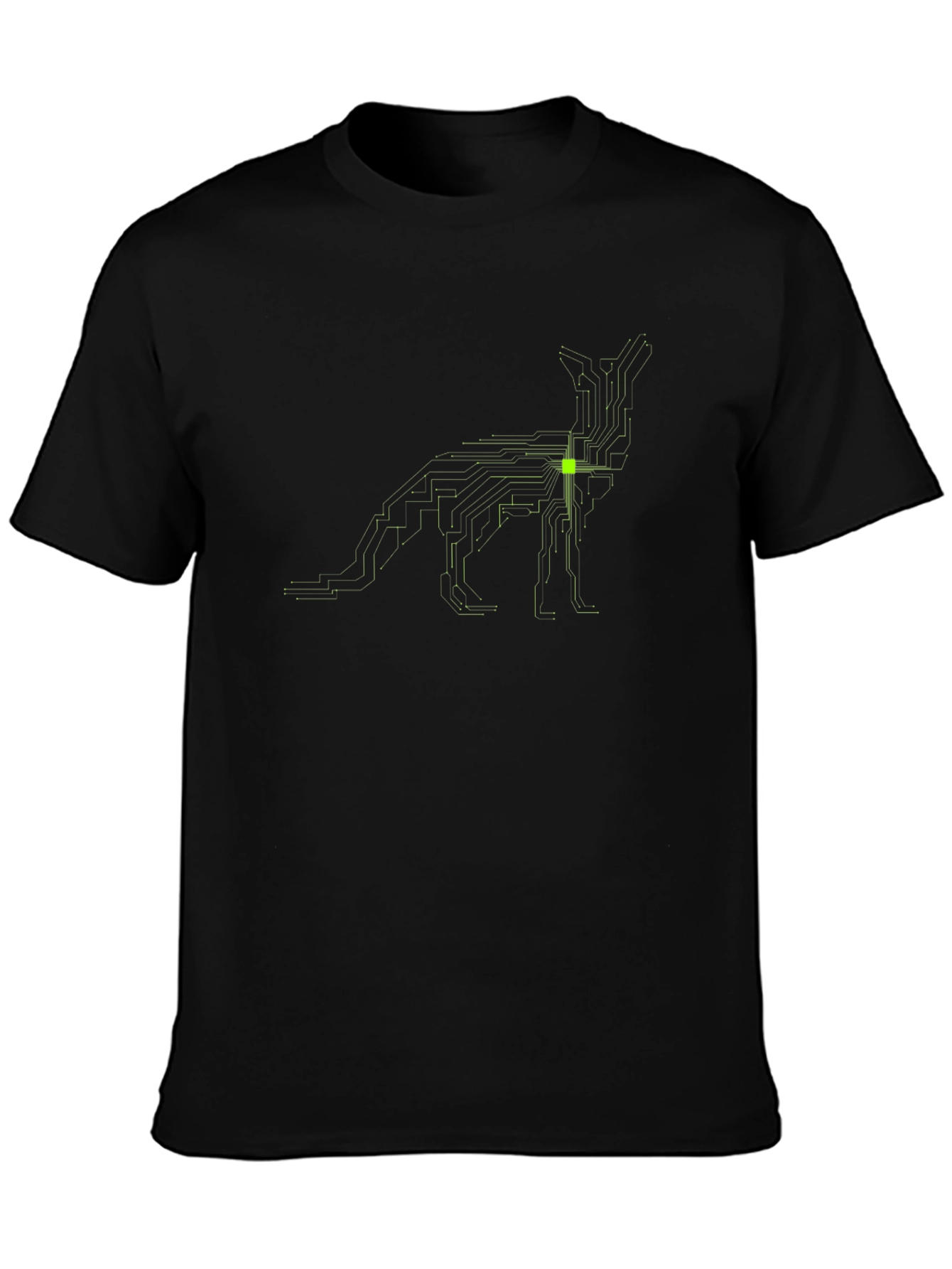 Tech Fox Graphic Tee - Black