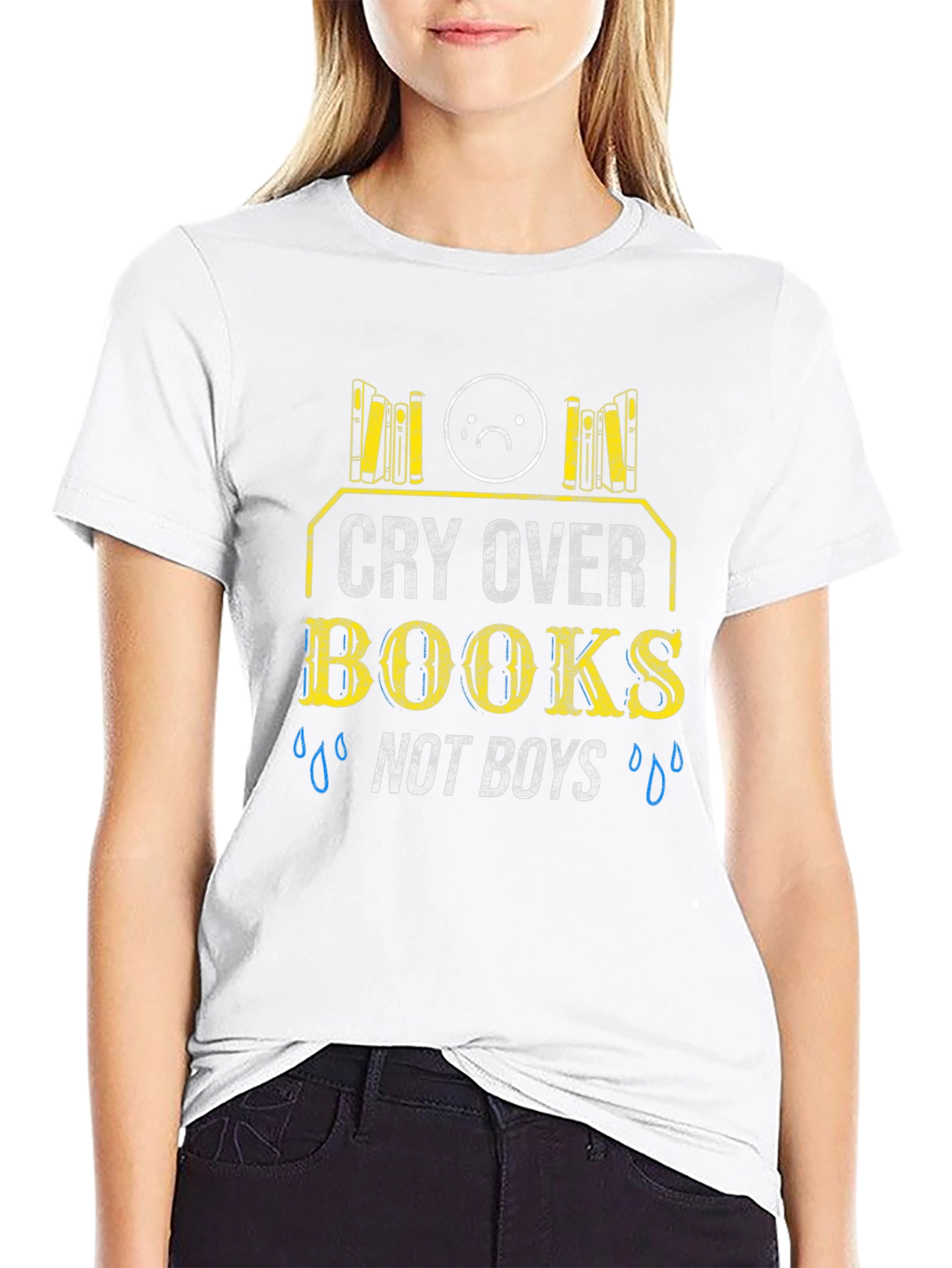 Cry Over Books Graphic T-Shirt