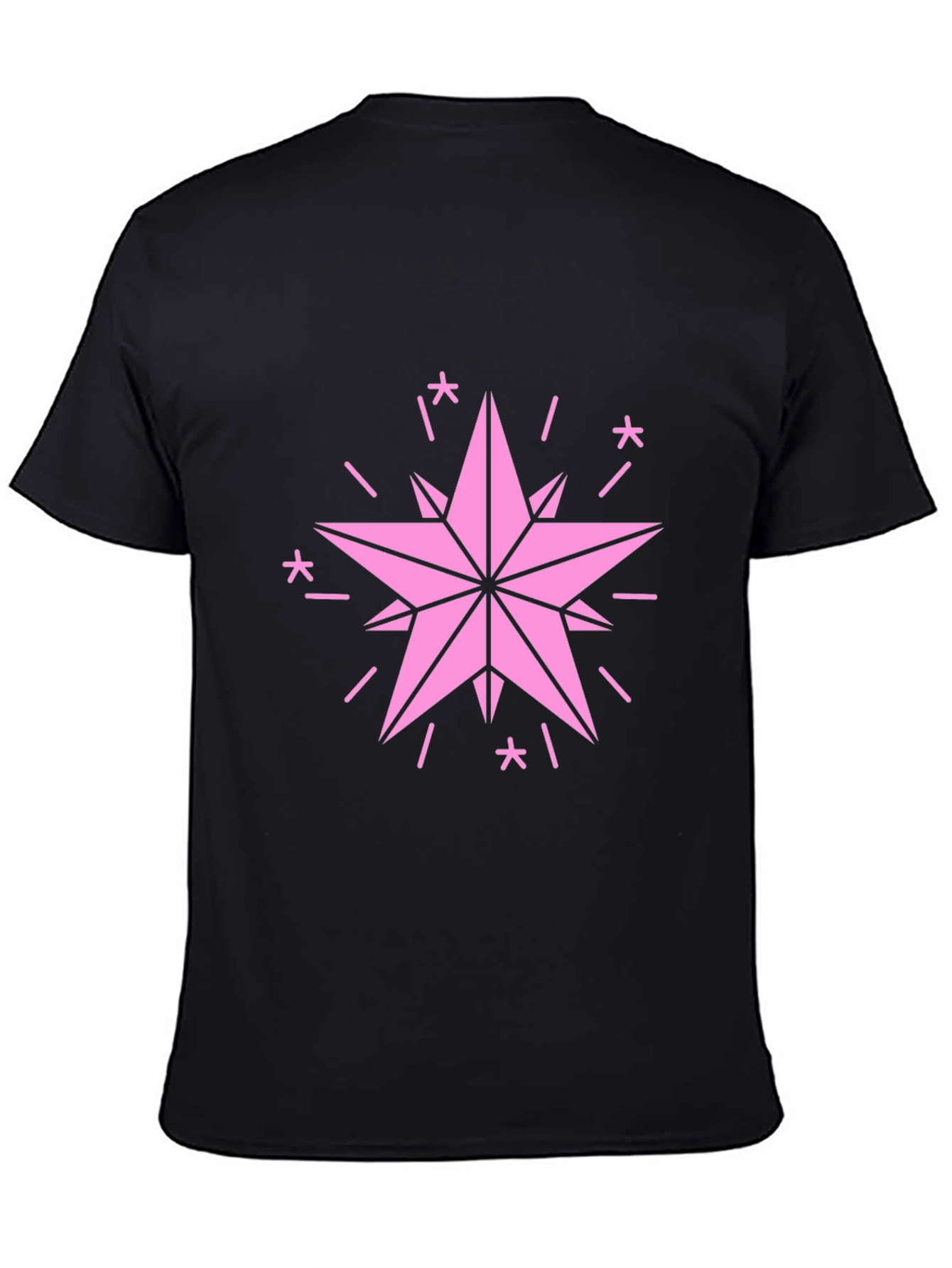 Star Graphic Black Tee - Modern Casual