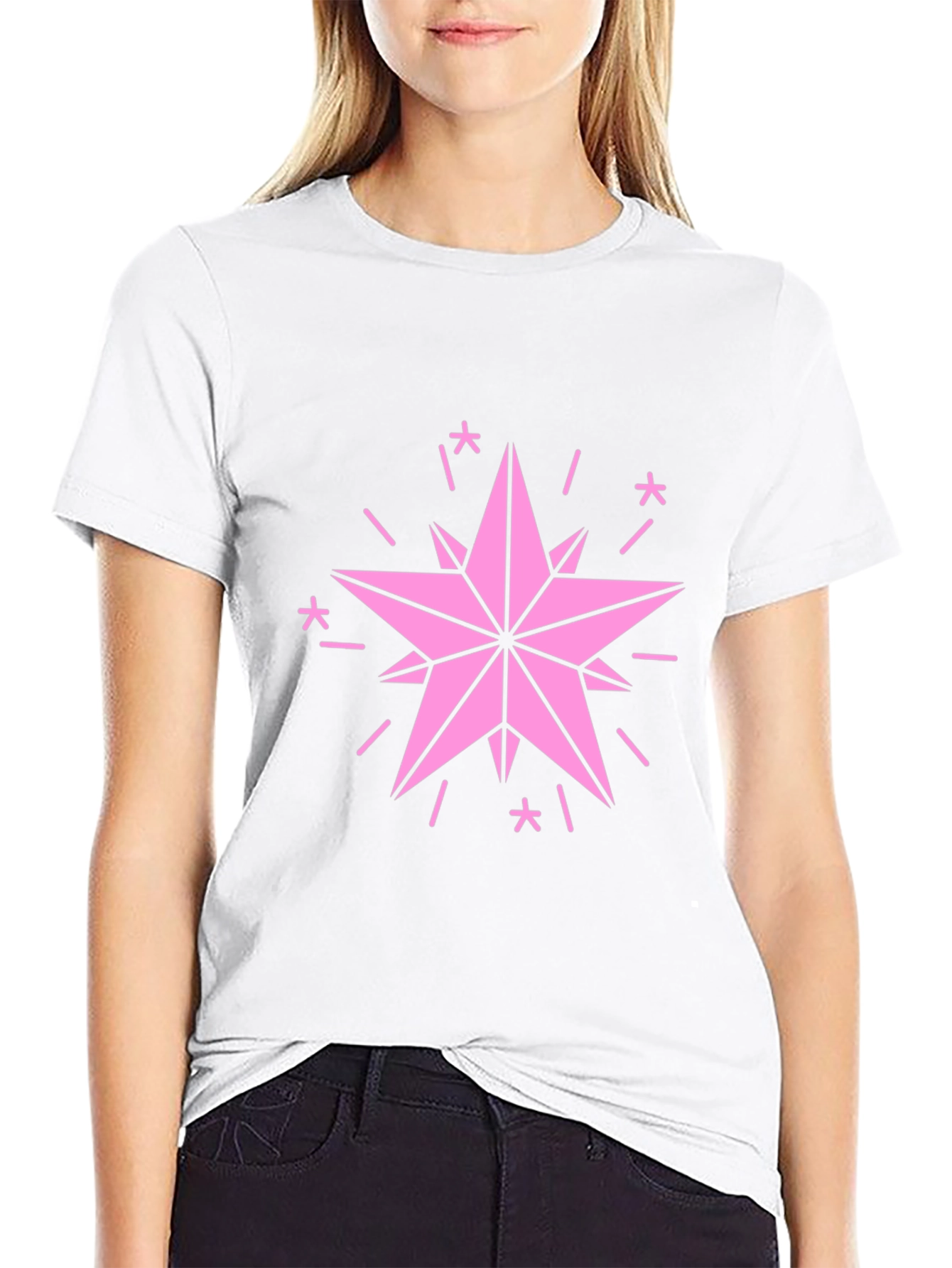 Star Graphic Black Tee - Modern Casual