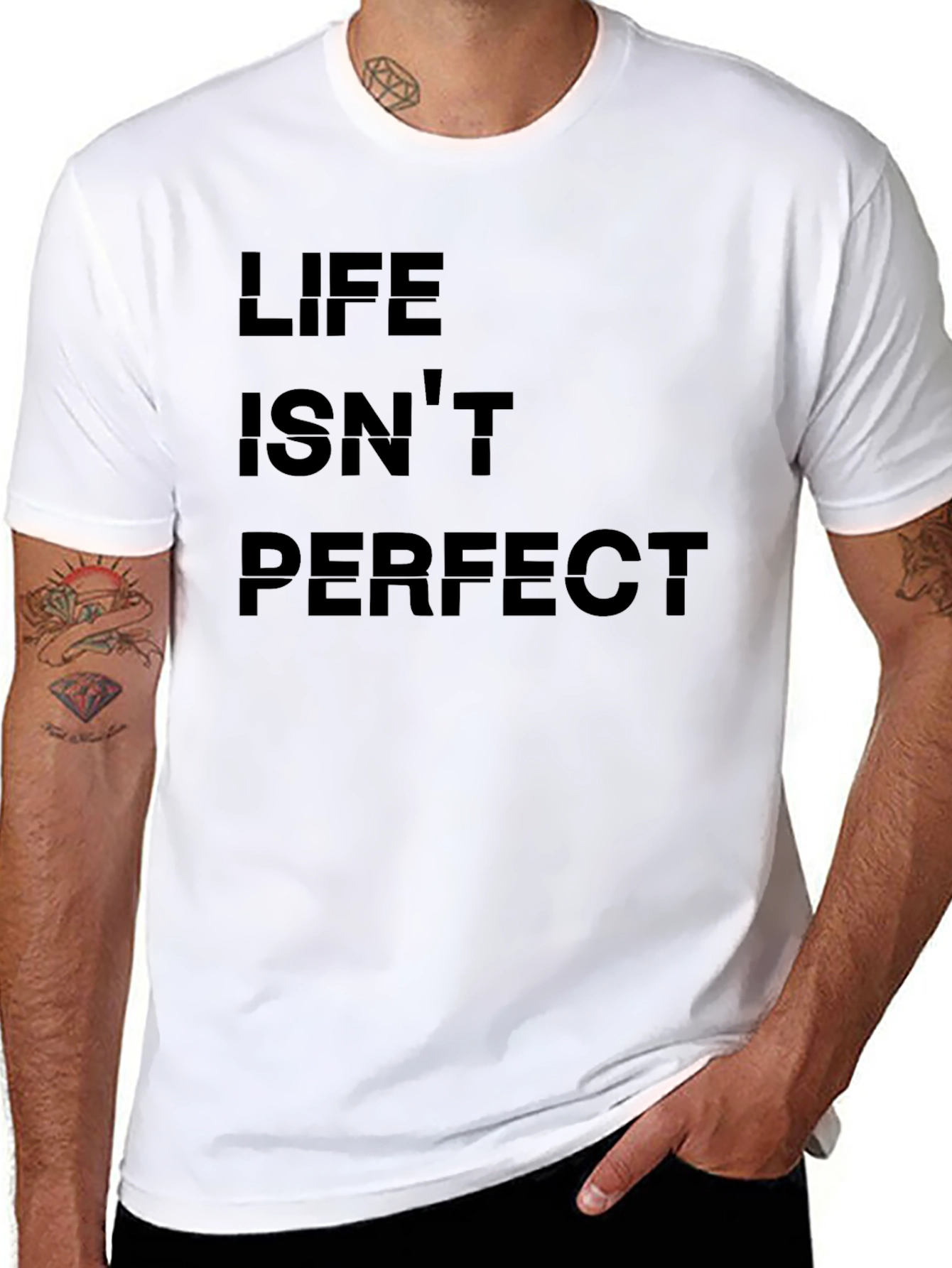 Life Isnt Perfect Black Graphic Tee