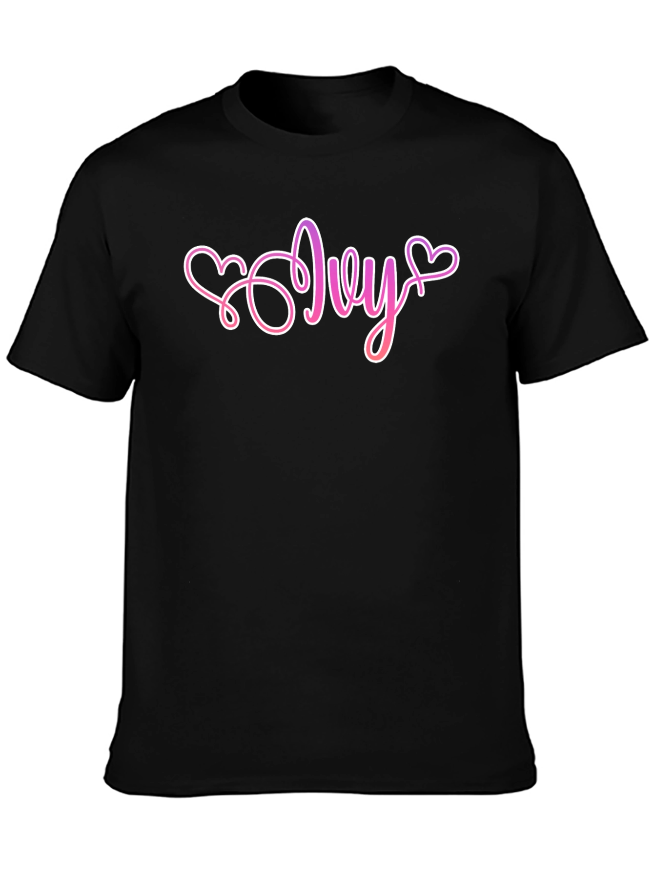 Ivy Heart Graphic Black T-Shirt