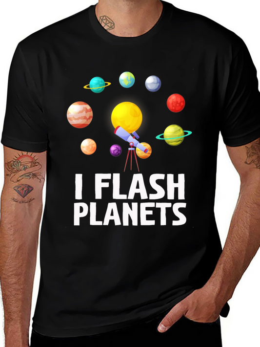 I Flash Planets T-Shirt - Space & Science Graphic Tee