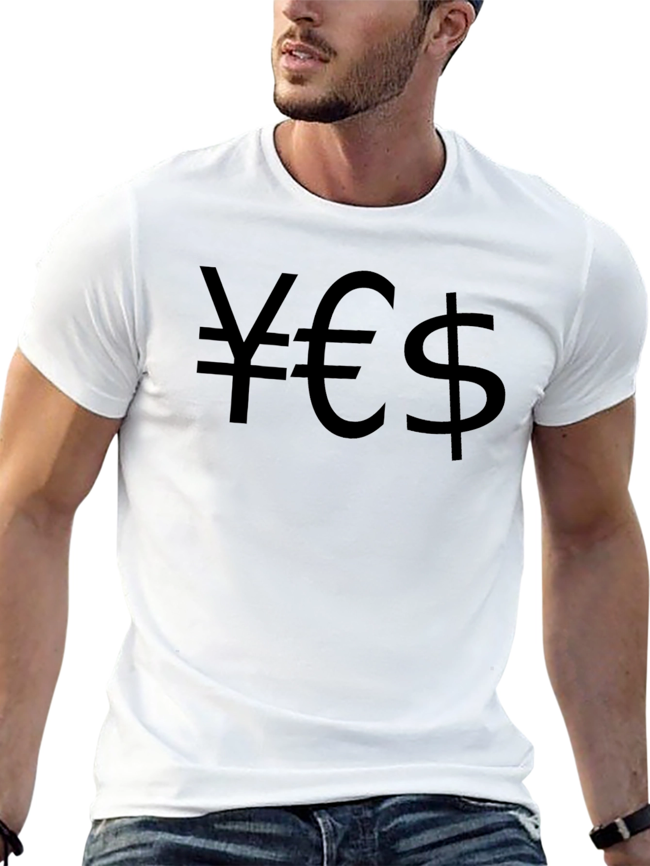 Yen Euro Dollar Black Graphic Tee