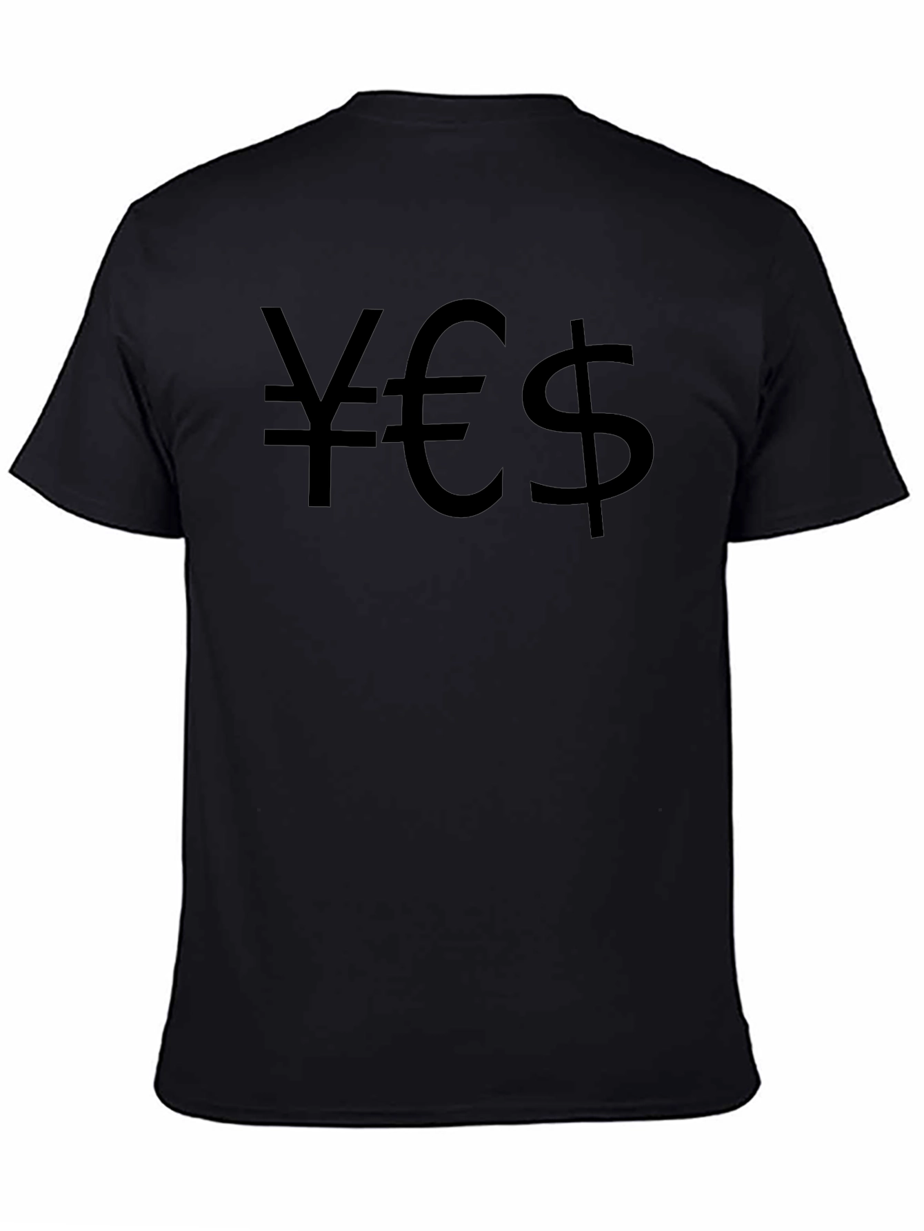 Yen Euro Dollar Black Graphic Tee