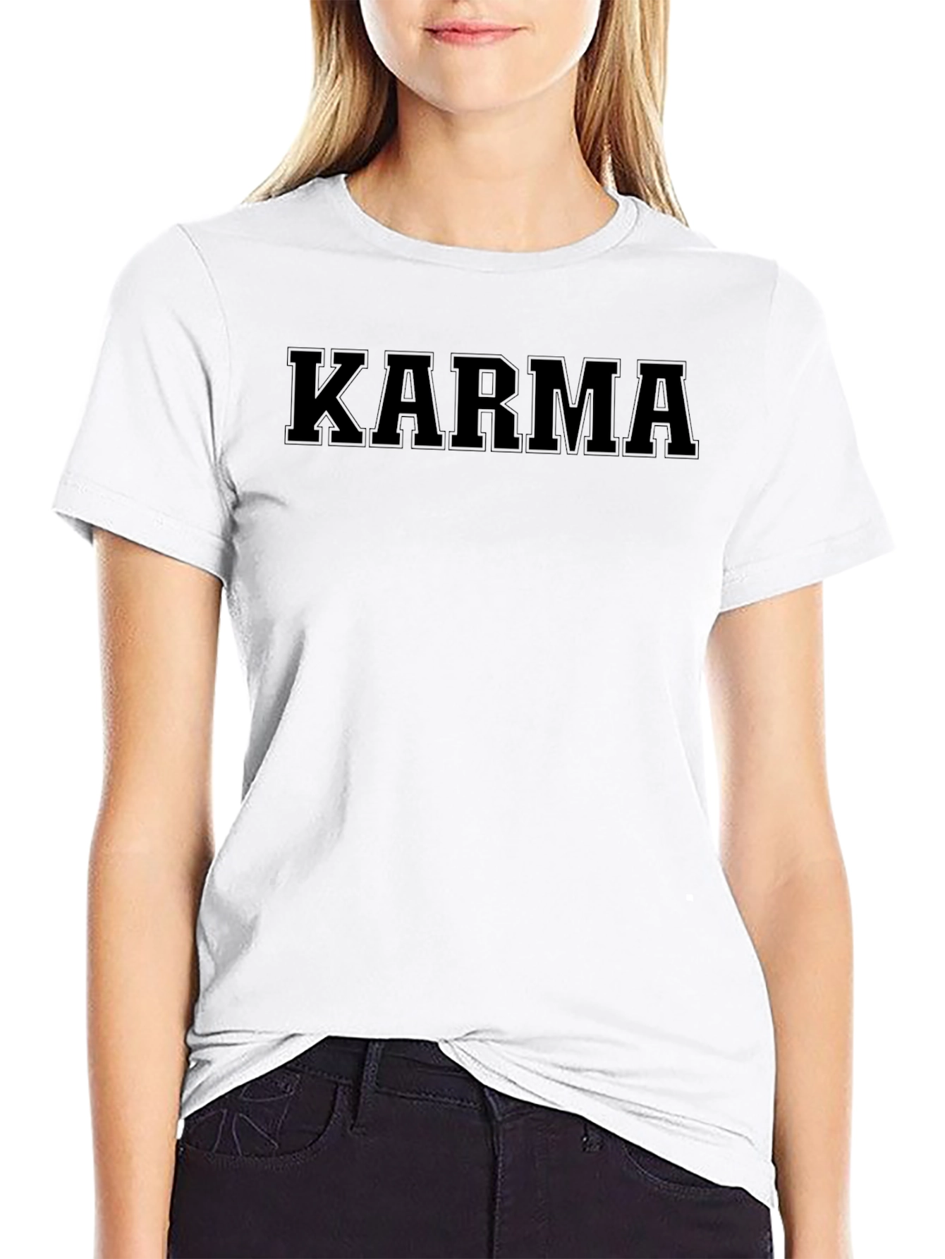 Karma Graphic T-Shirt - Casual Style