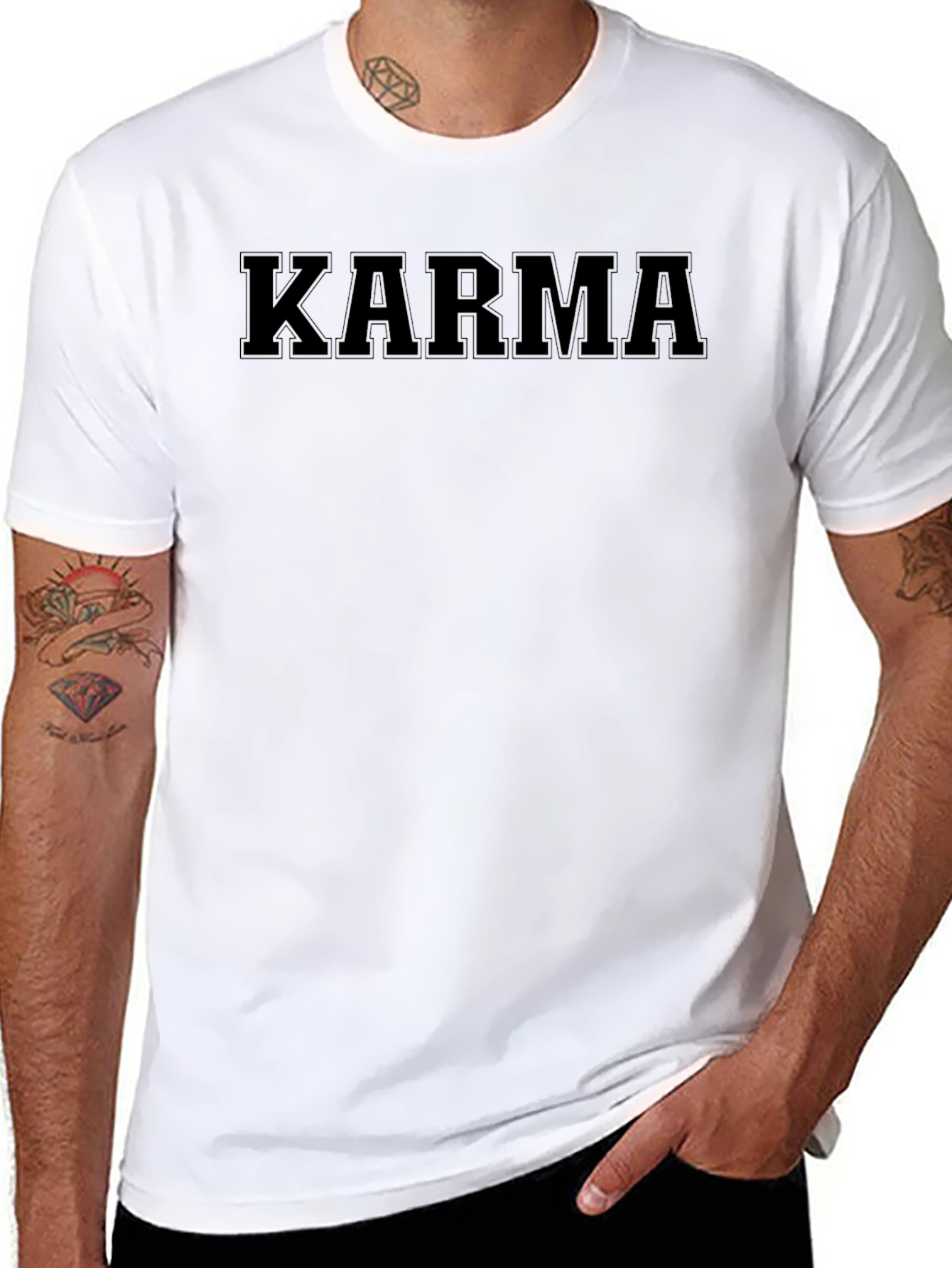 Karma Graphic T-Shirt - Casual Style