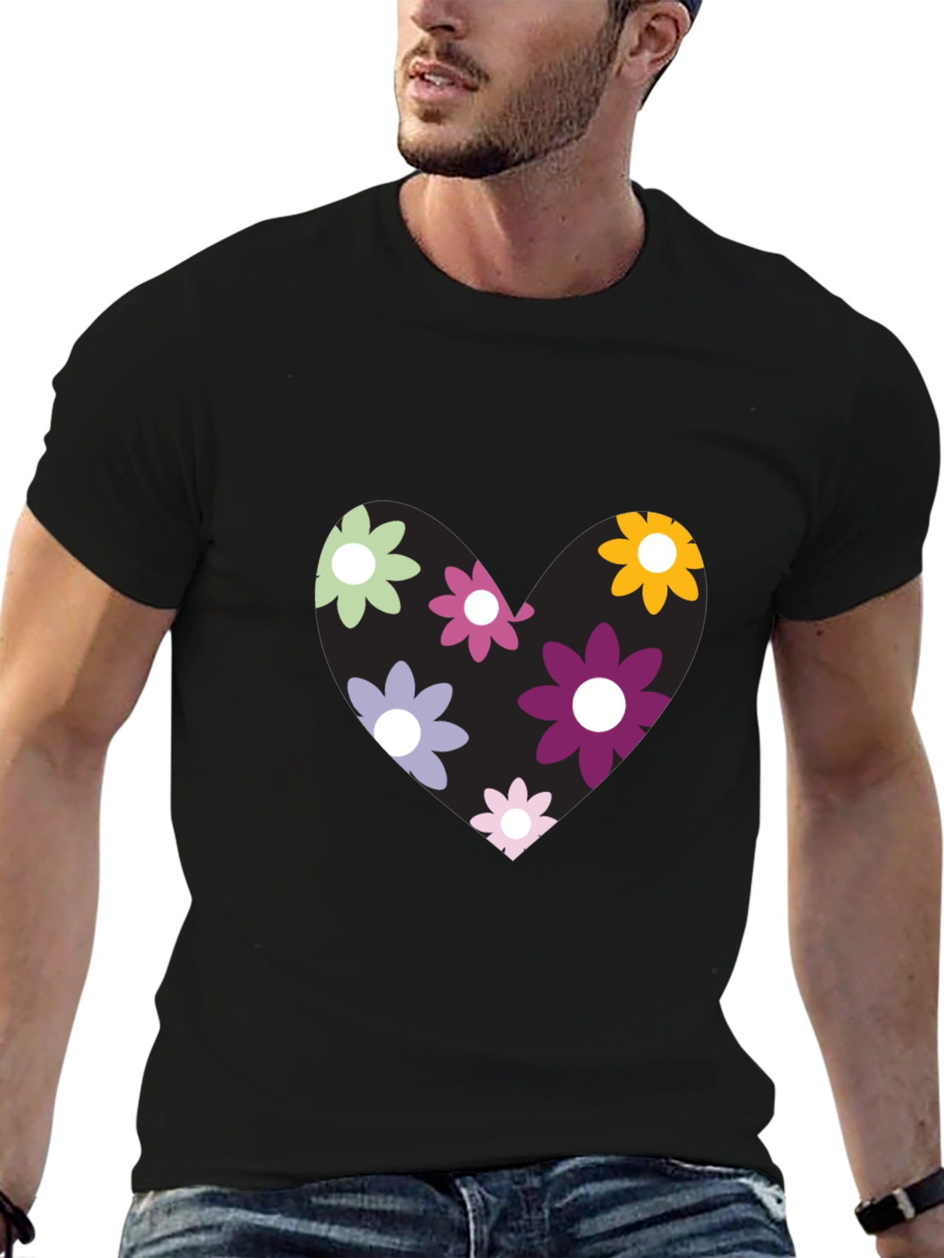 Floral Heart Graphic T-Shirt
