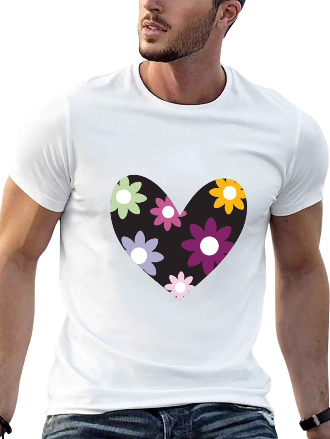 Floral Heart Graphic T-Shirt