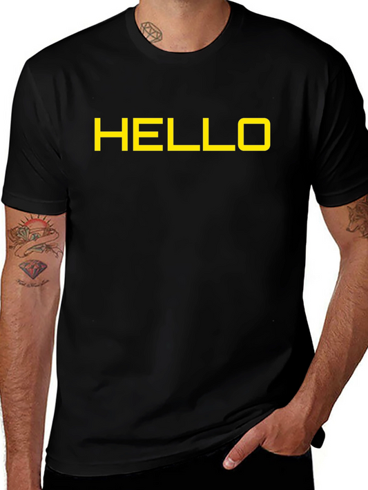 HELLO Graphic Print T-Shirt - Casual Comfort