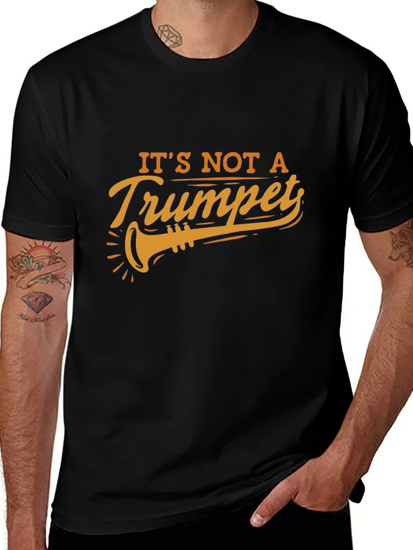 Its Not A Trumpet Black T-Shirt