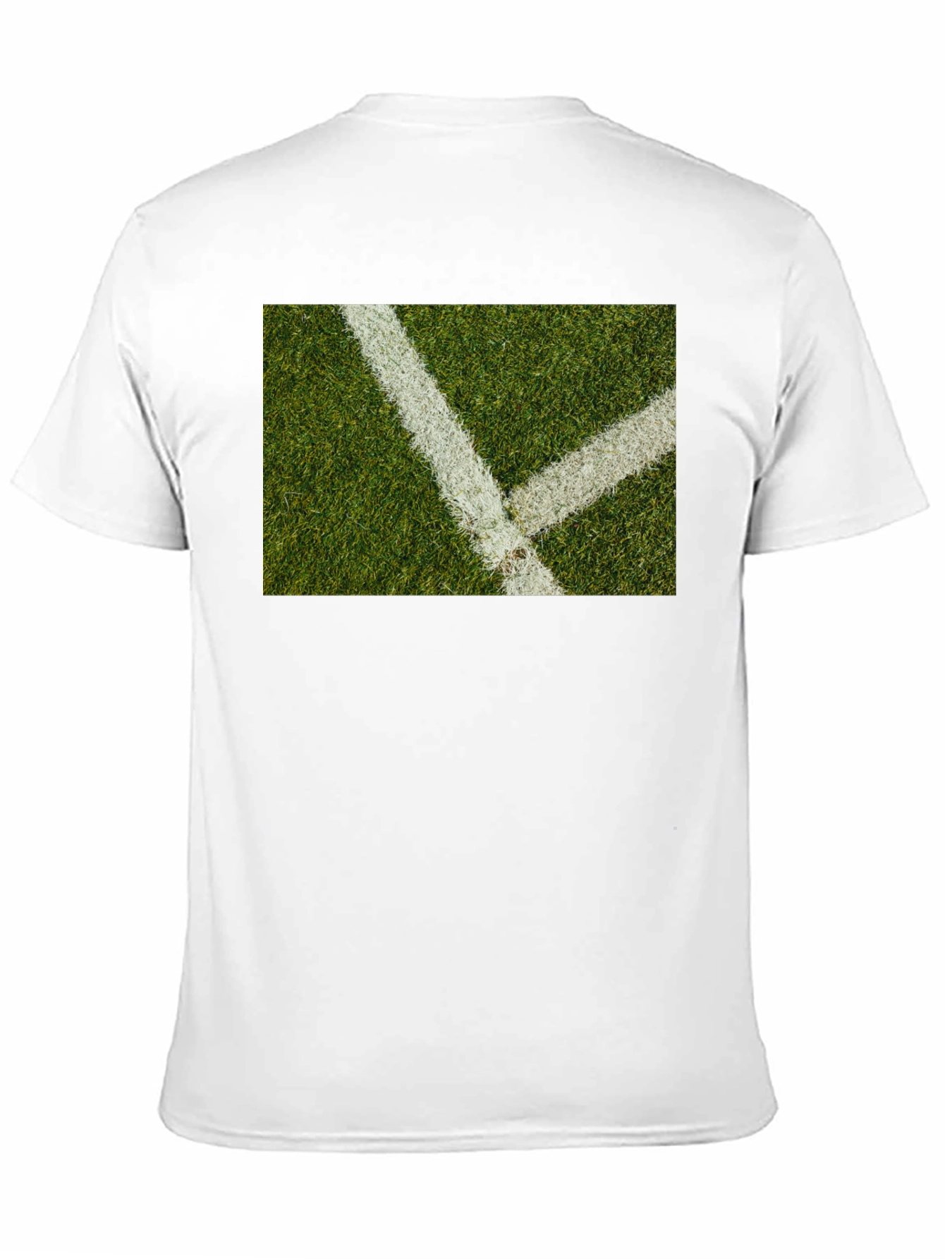 Grass Field Lines Black T-Shirt
