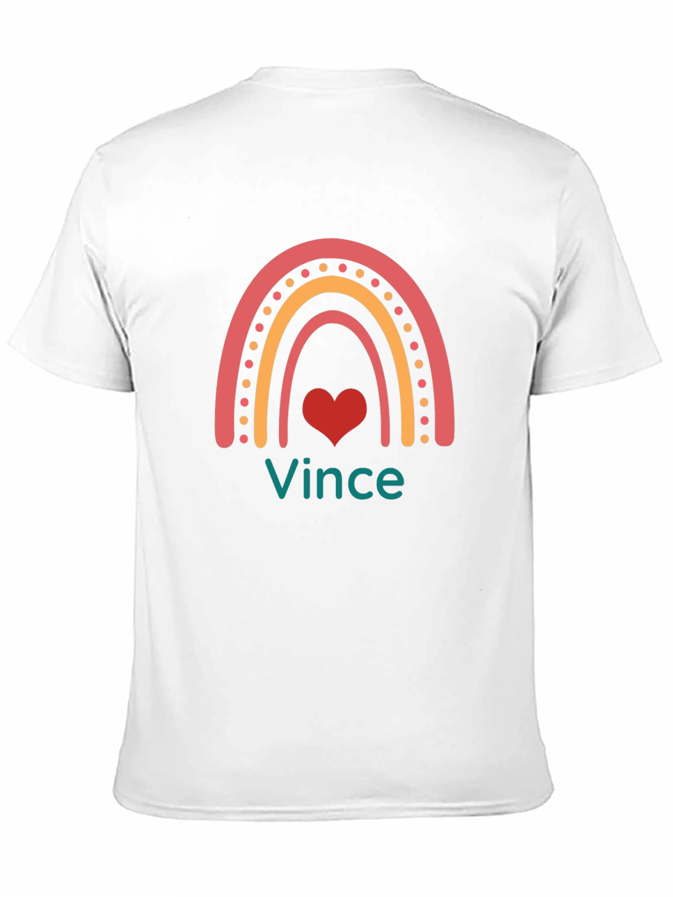 Vince Rainbow Heart Graphic Tee - Black