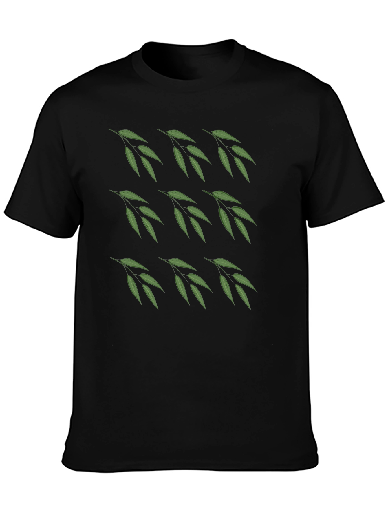 Leaf Pattern T-Shirt - Nature Inspired Casual Wear