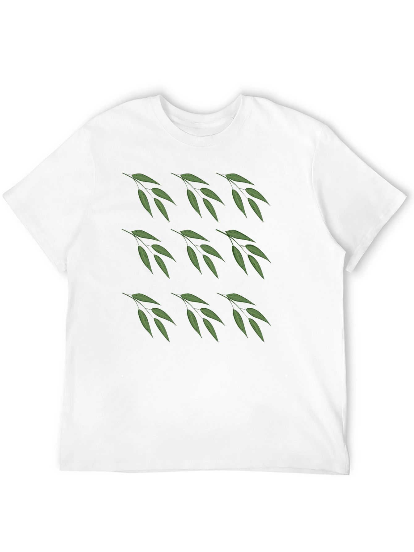 Leaf Pattern T-Shirt - Nature Inspired Casual Wear
