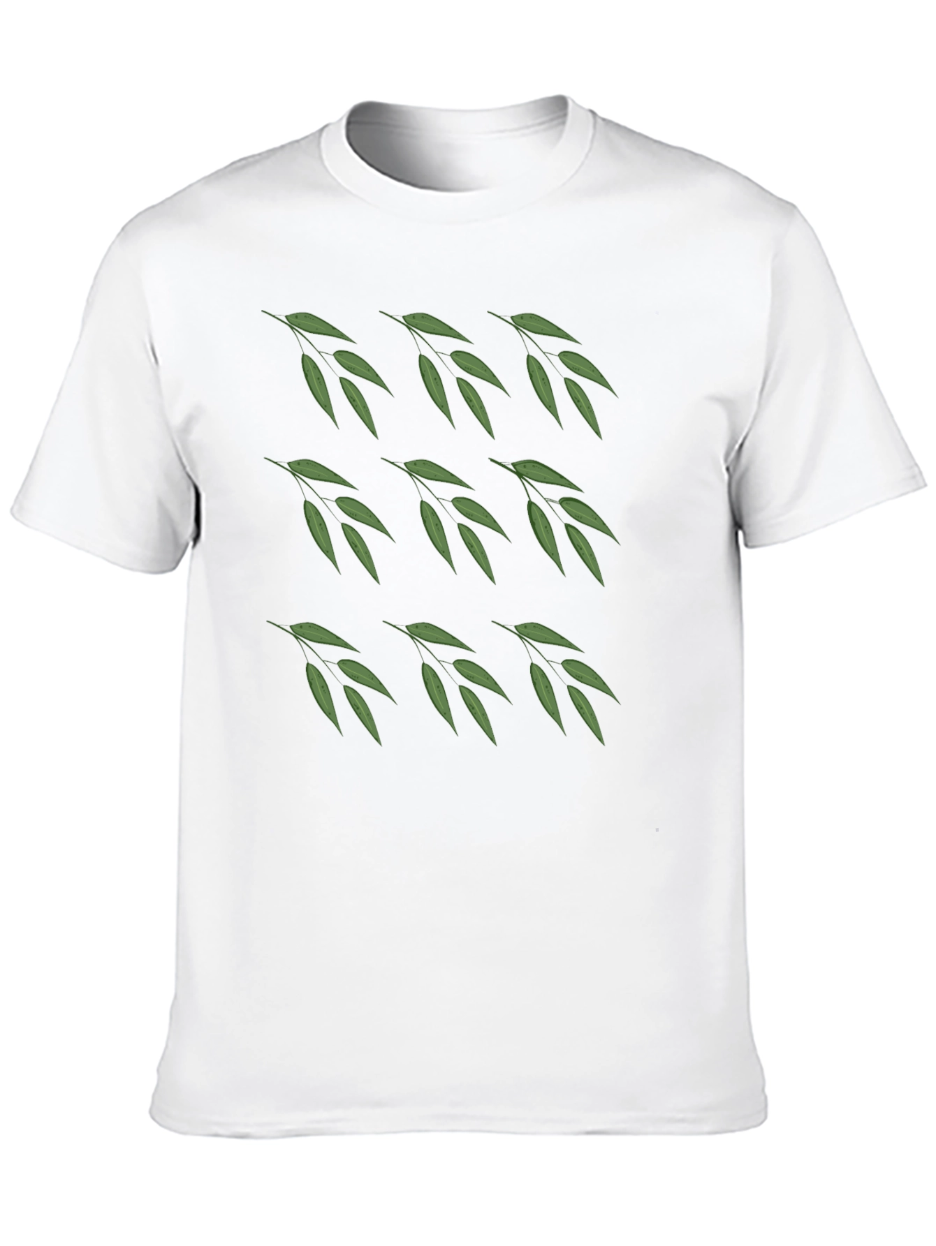 Leaf Pattern T-Shirt - Nature Inspired Casual Wear