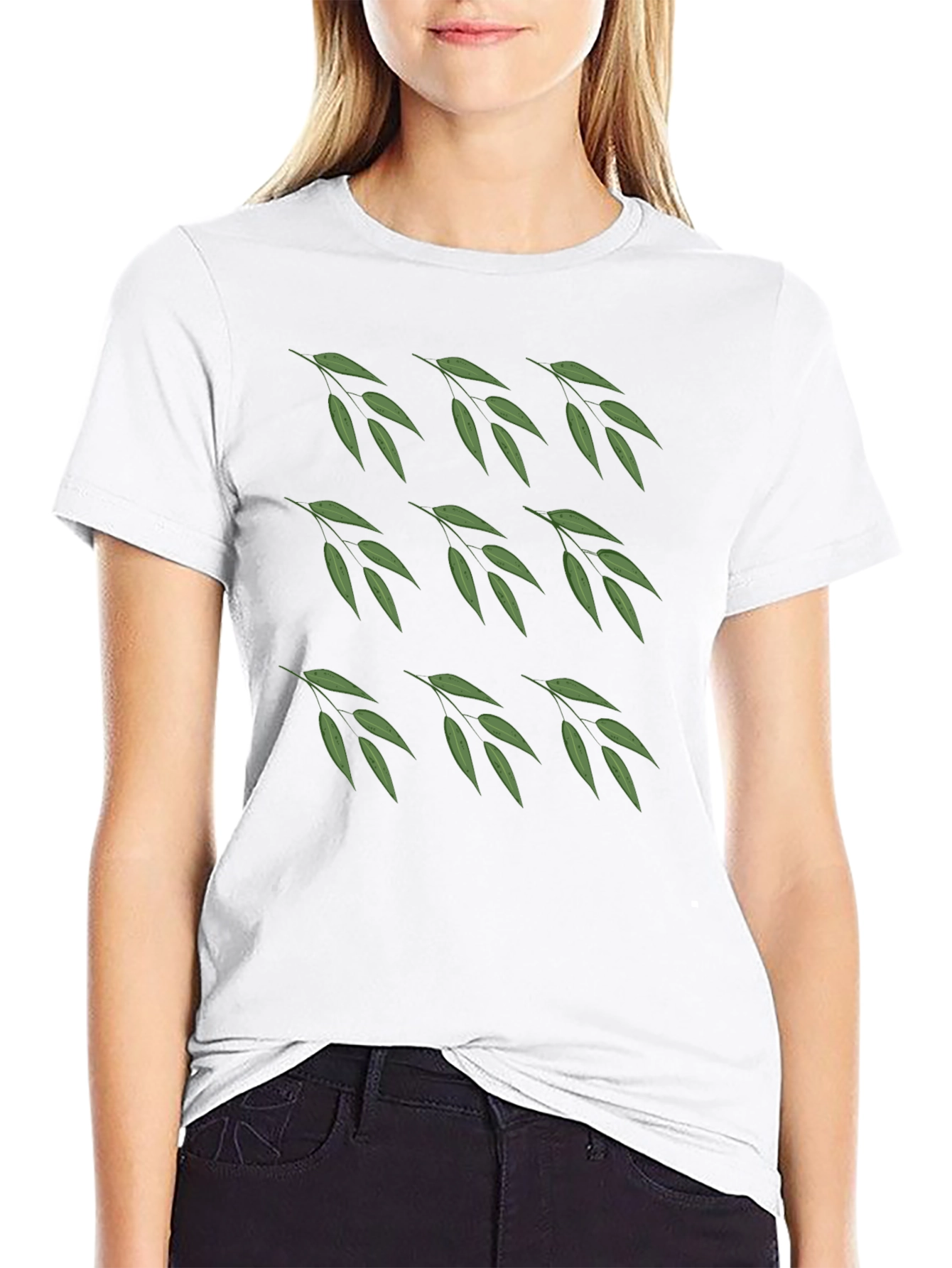 Leaf Pattern T-Shirt - Nature Inspired Casual Wear