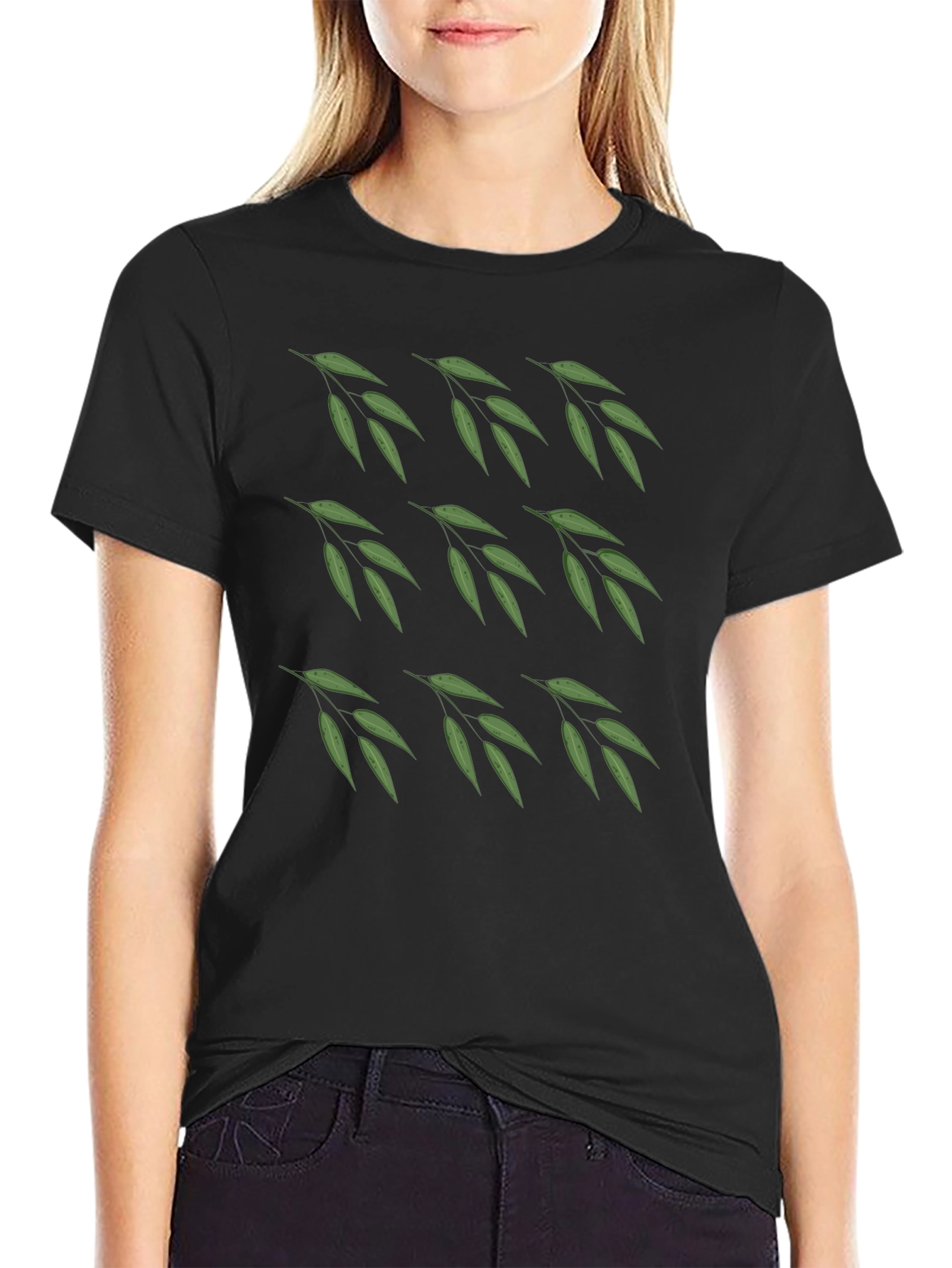 Leaf Pattern T-Shirt - Nature Inspired Casual Wear