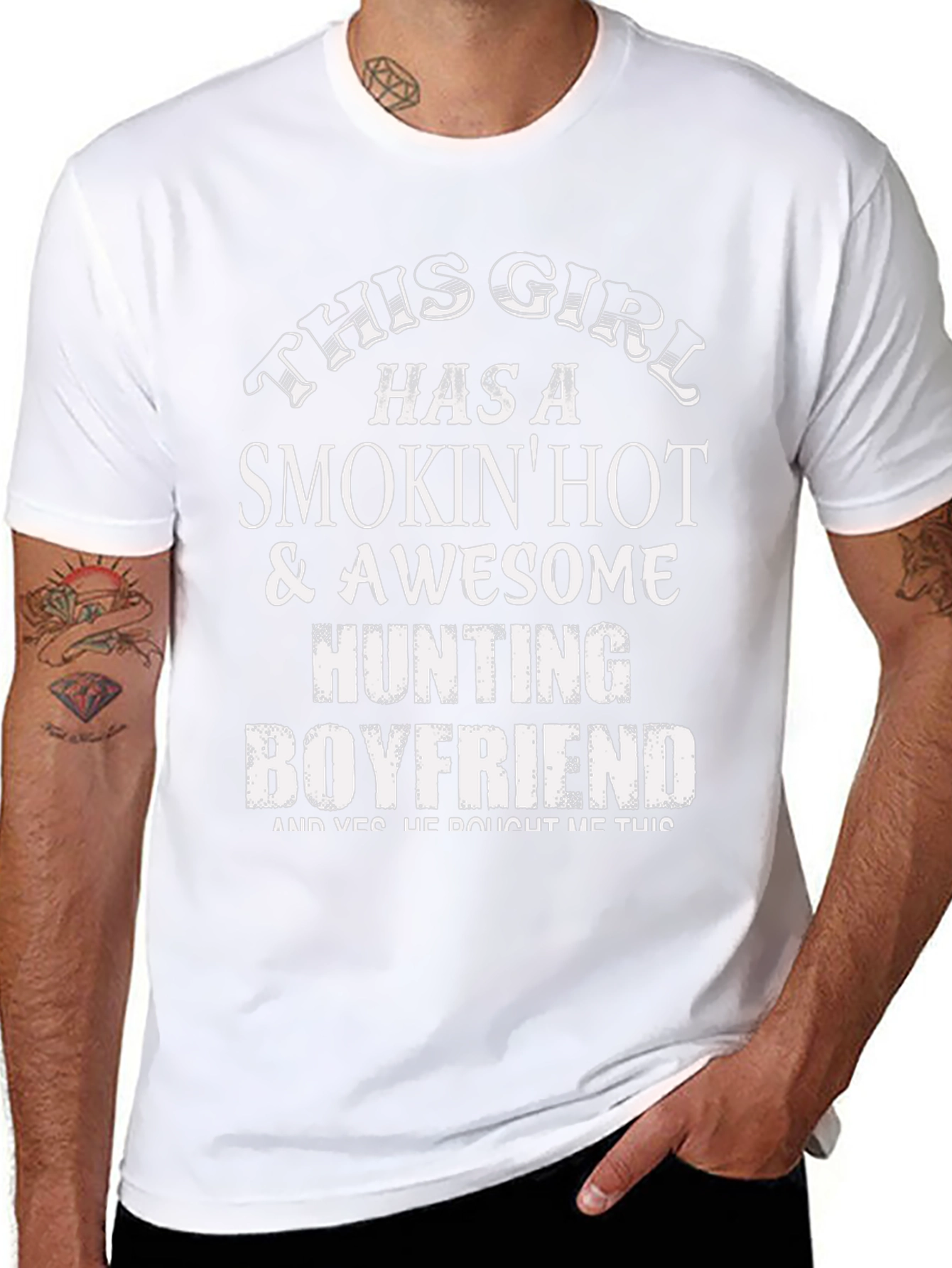 Smokin Hot Hunting Boyfriend Graphic Tee