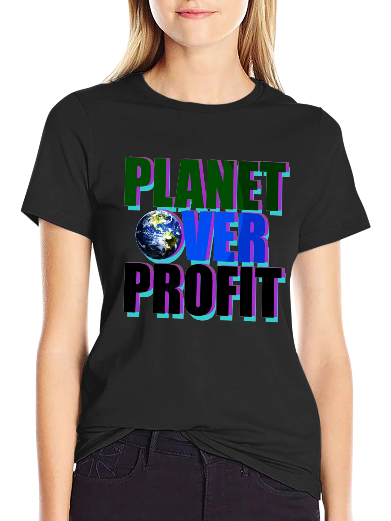 Planet Over Profit Graphic Tee - Eco-Conscious Fashion