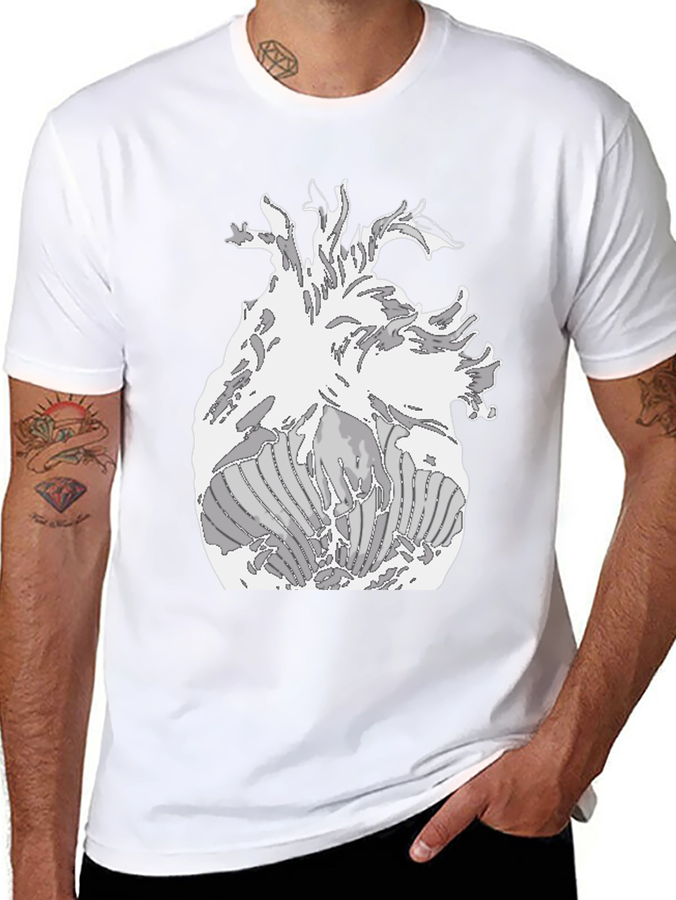 Anatomical Heart Graphic Tee - Black