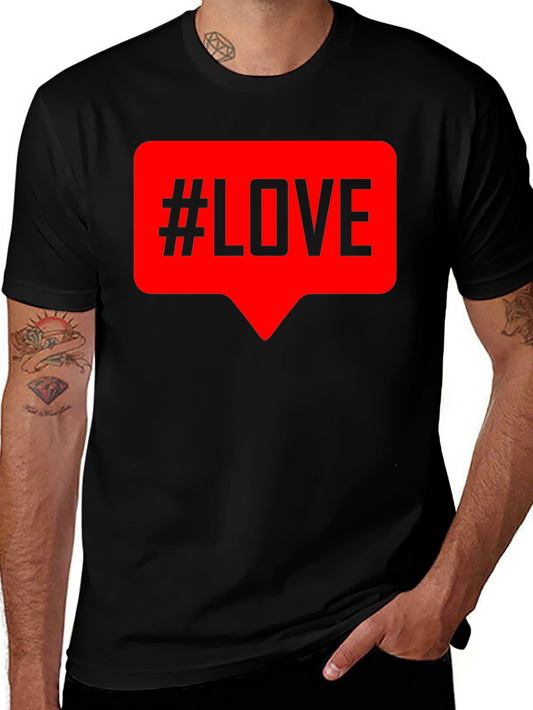 Hashtag Love Graphic T-Shirt - Trendy & Stylish