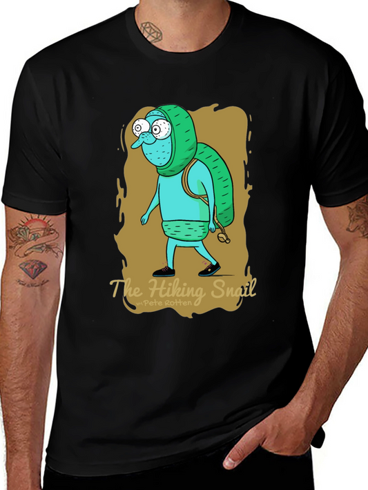 Hiking Snail Graphic T-Shirt - Adventure Ready!