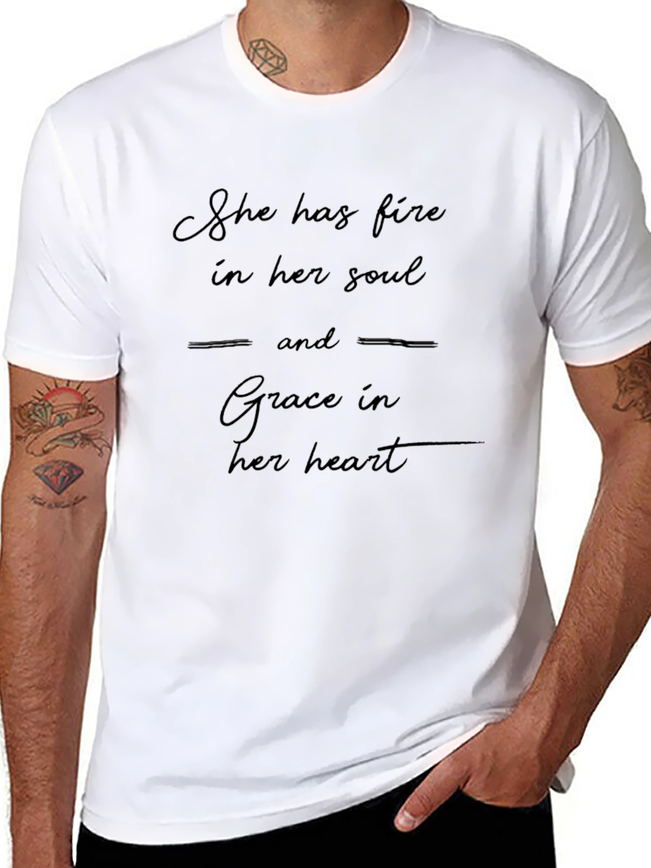 Fire and Grace Graphic Tee - Unisex Black T-Shirt