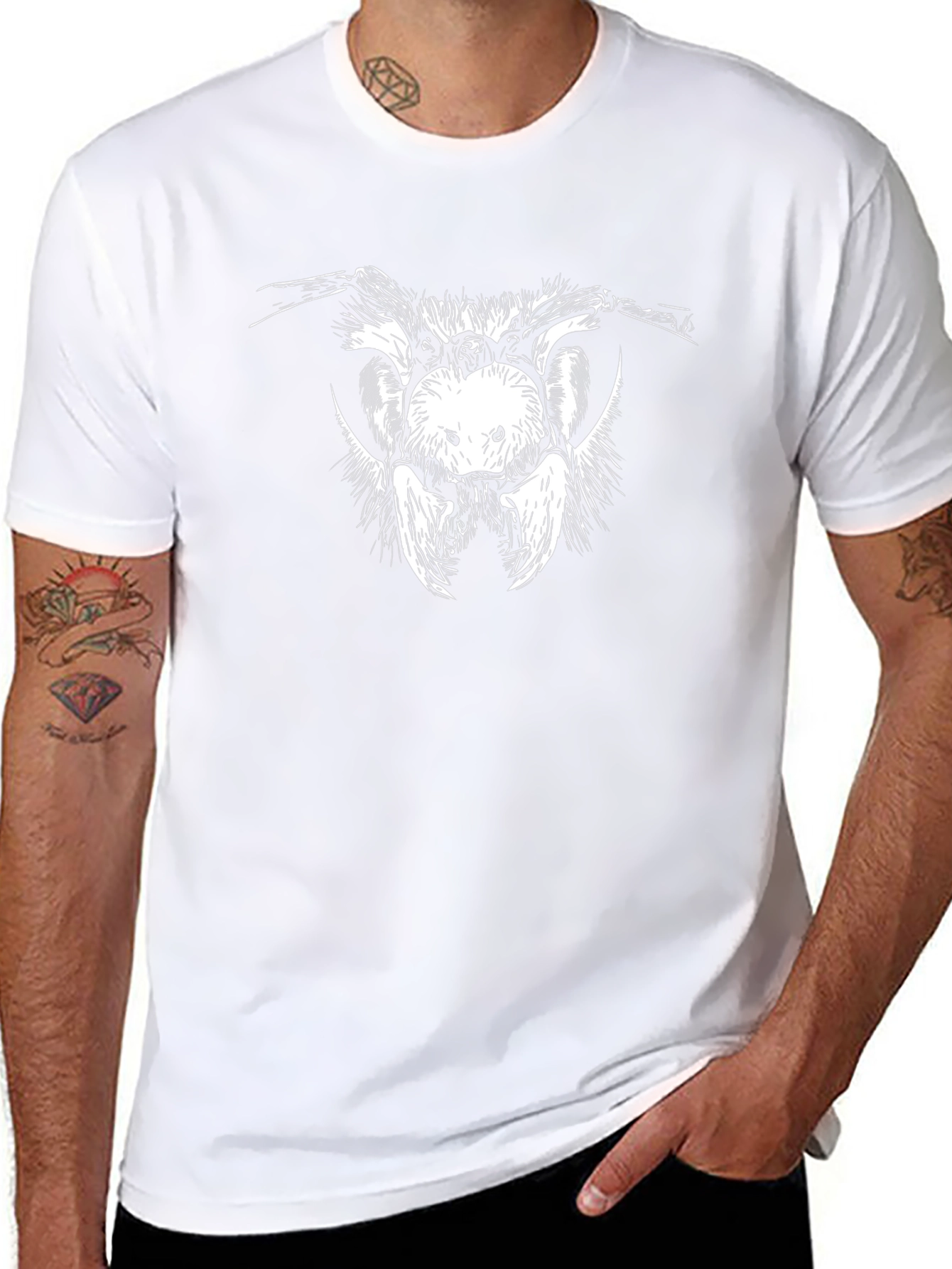 Bee Graphic T-Shirt - Black Cotton Tee