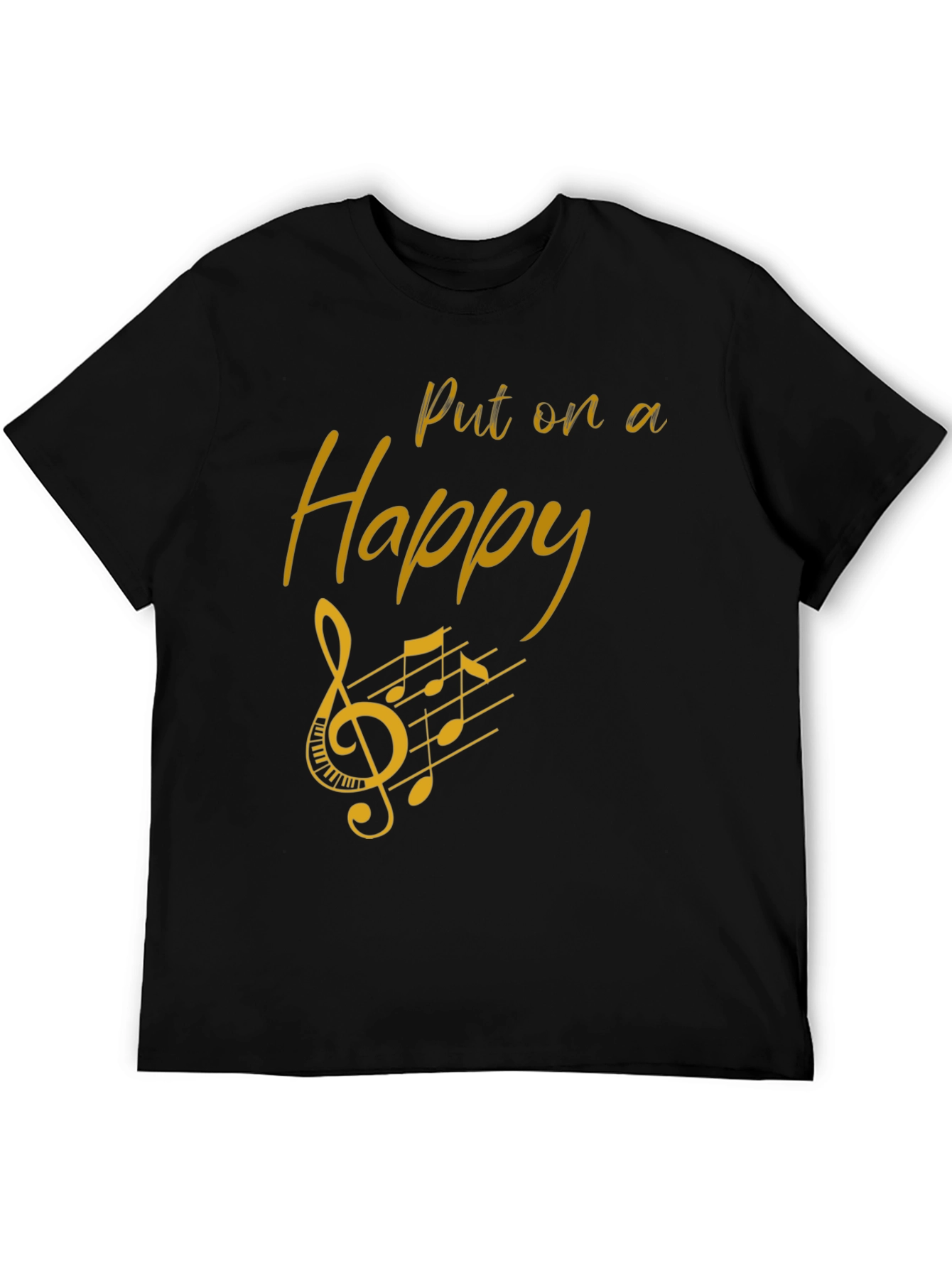 Happy Music Graphic Tee - Black
