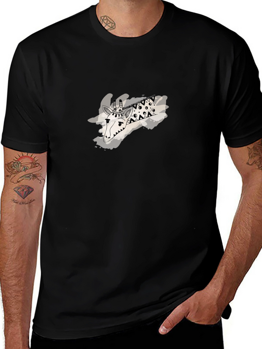 Graphic Giraffe Black T-Shirt