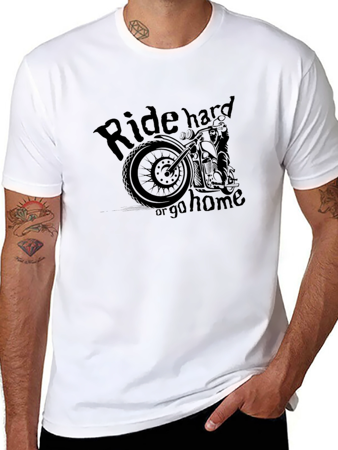 Ride Hard or Go Home Black Graphic Tee