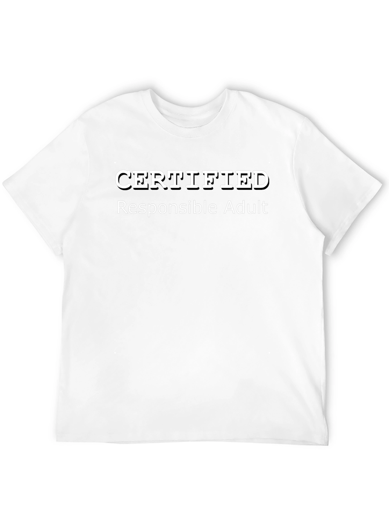 Certified Responsible Adult Graphic Tee - Black Cotton