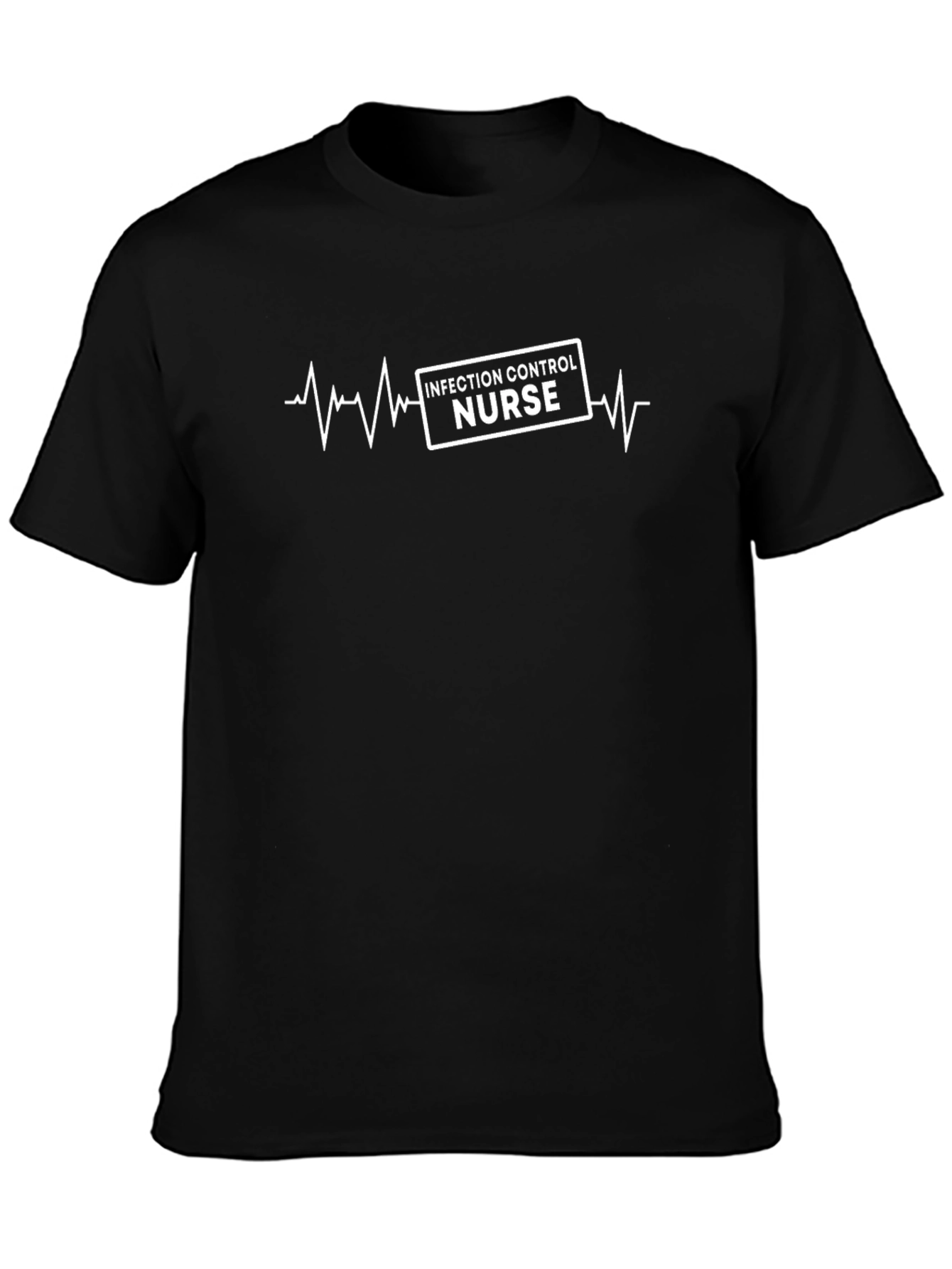 Infection Control Nurse T-Shirt - Heartbeat Design