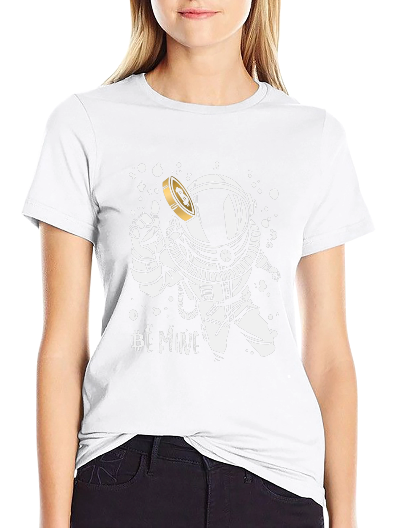 Astronaut Crypto T-Shirt - Be Mine Design