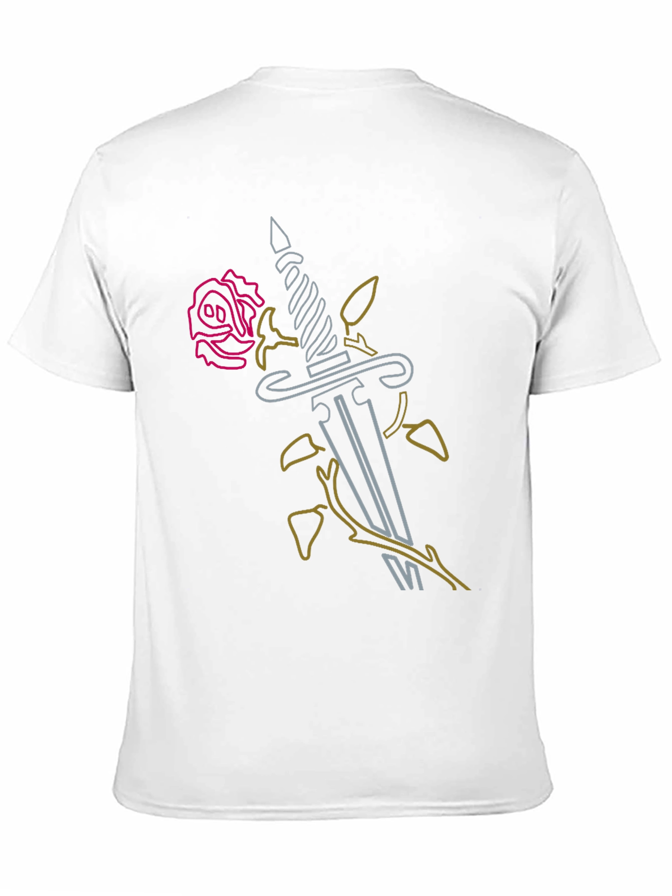 Rose & Dagger Graphic Tee - Edgy Black T-Shirt