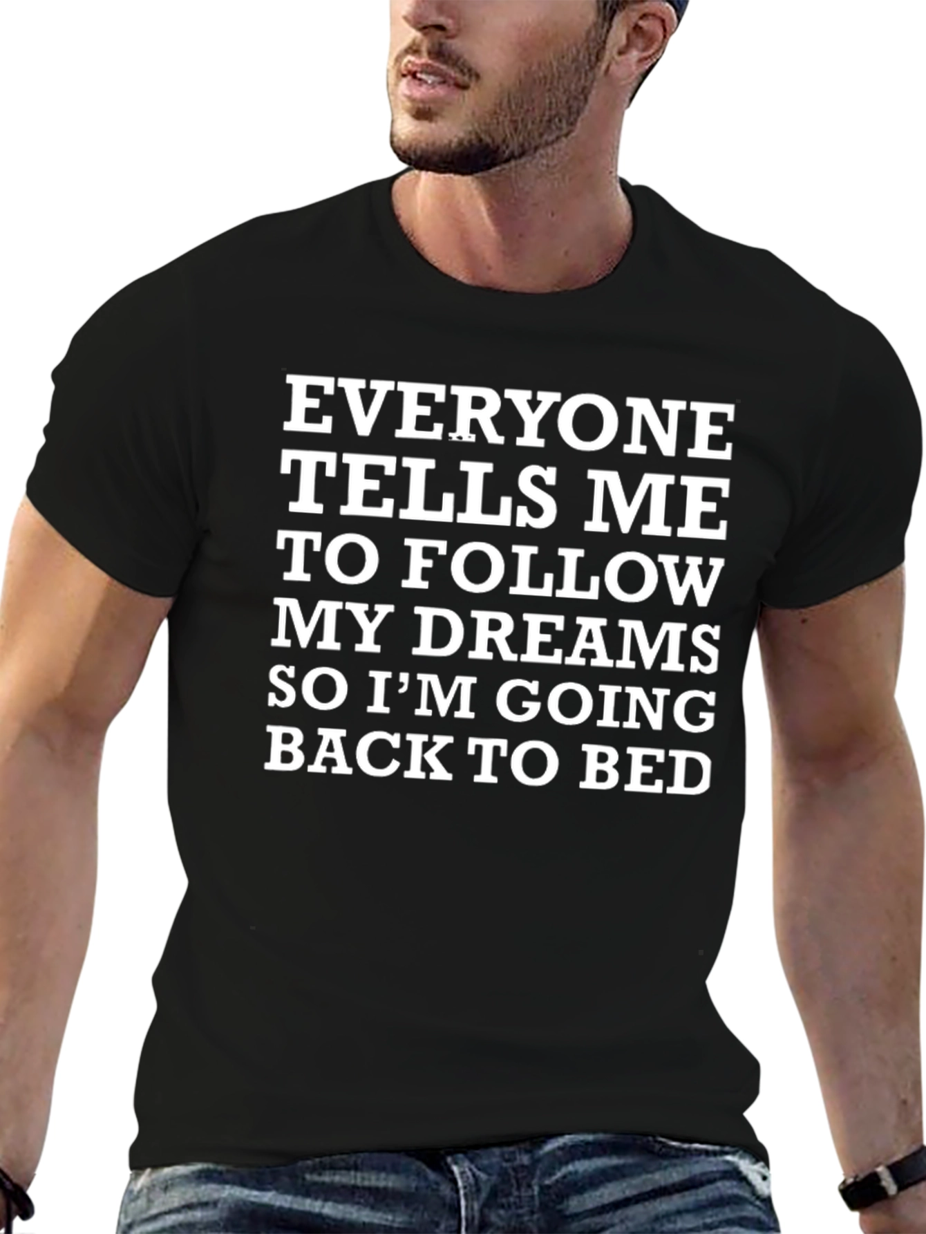 Funny Dreams Back to Bed Graphic T-Shirt