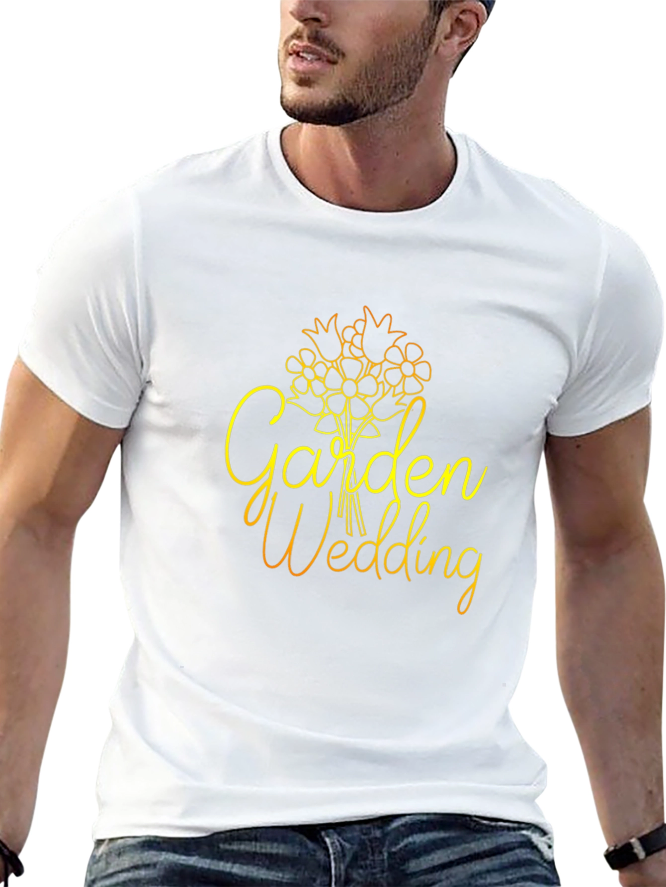 Garden Wedding Graphic Tee - Unisex Black Shirt