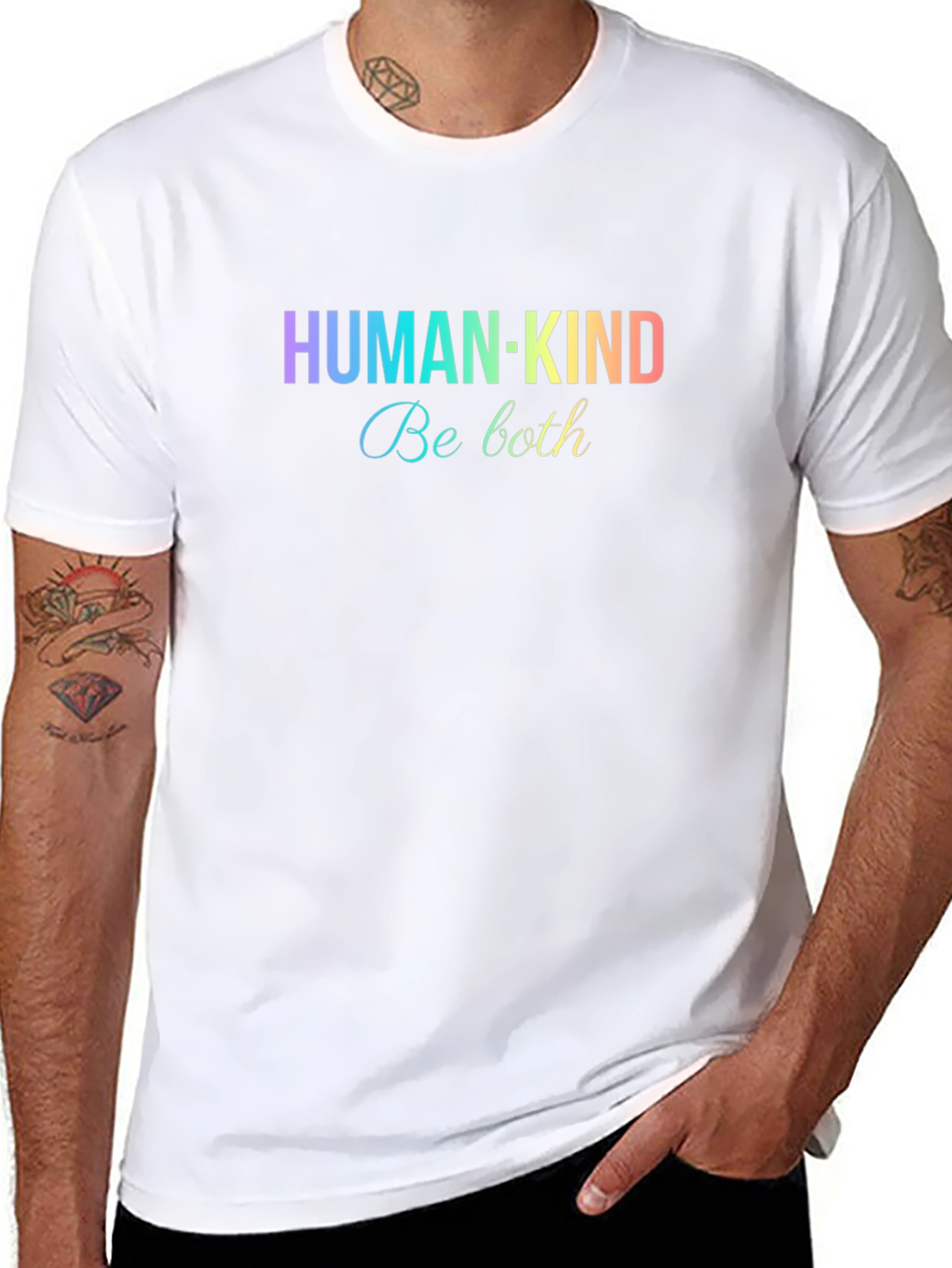 Human-Kind Be Both Black T-Shirt