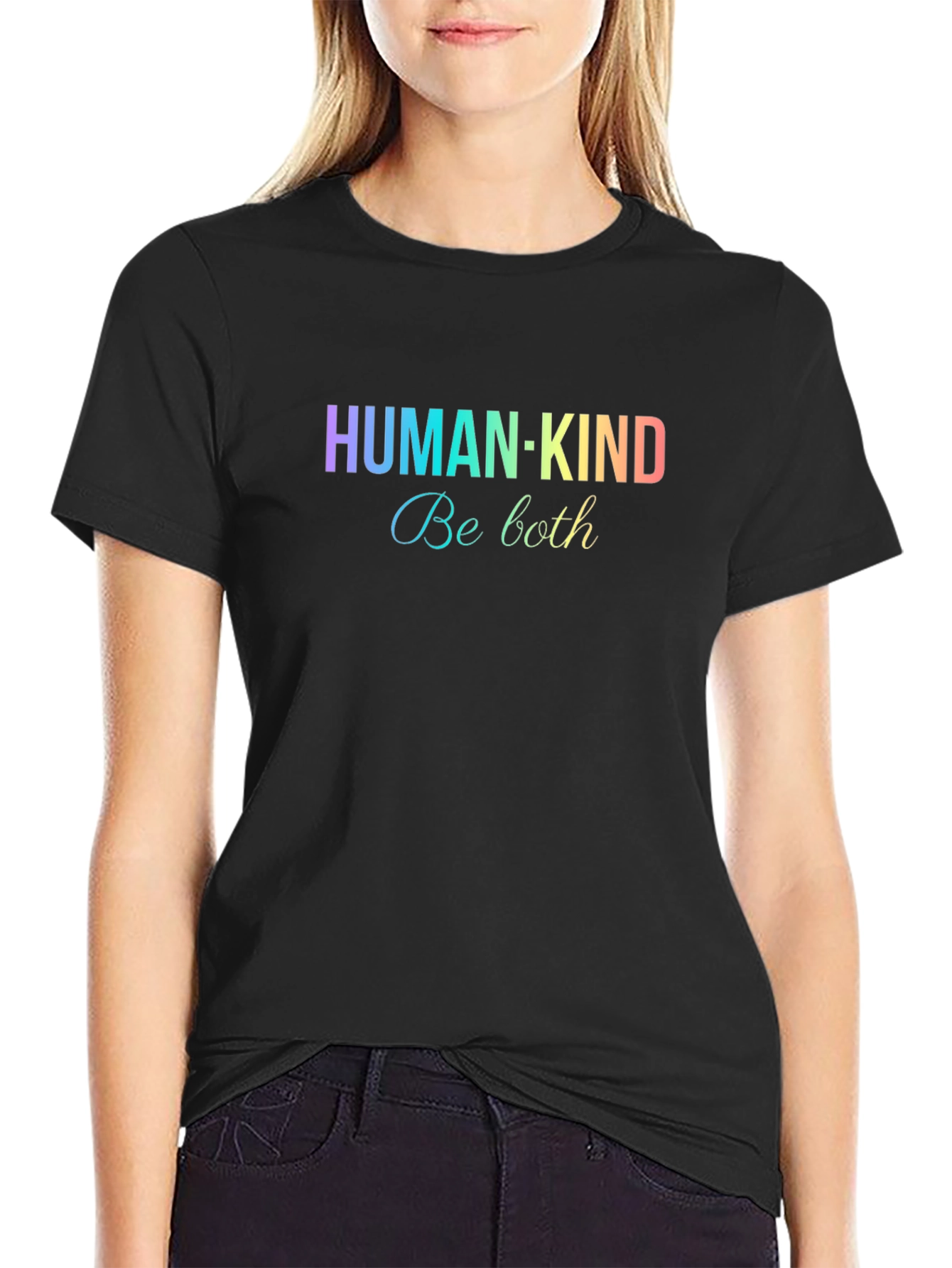 Human-Kind Be Both Black T-Shirt