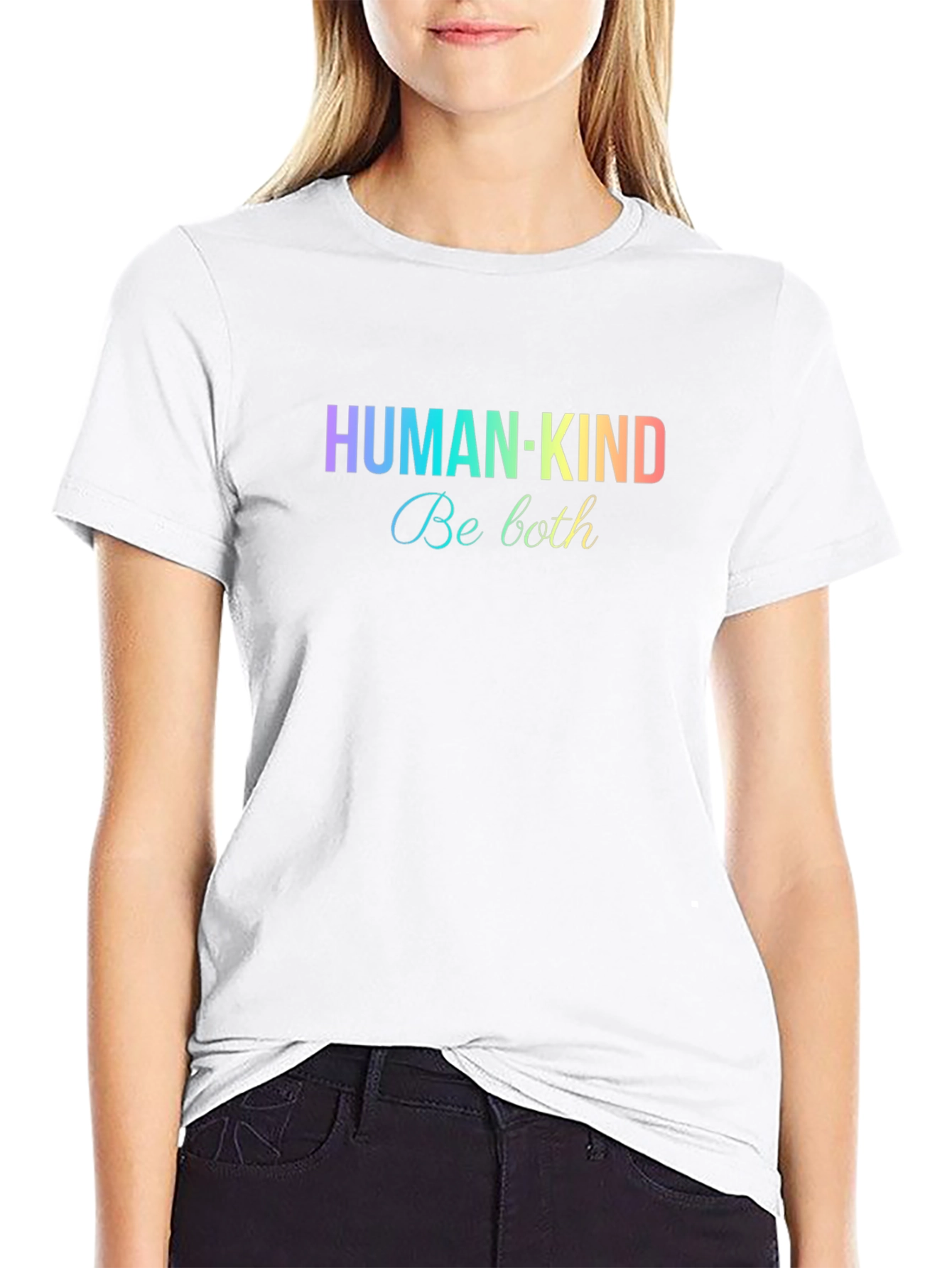 Human-Kind Be Both Black T-Shirt