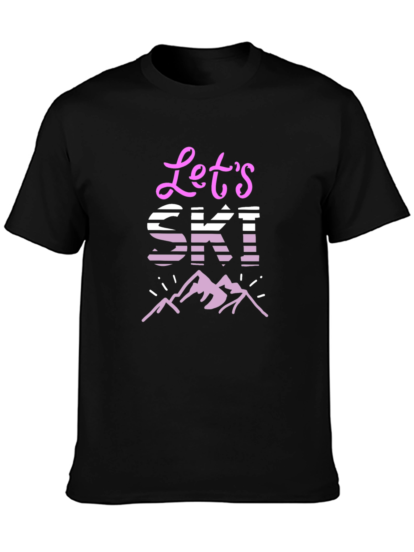 Lets Ski! Graphic Tee - Mountain Adventure T-Shirt