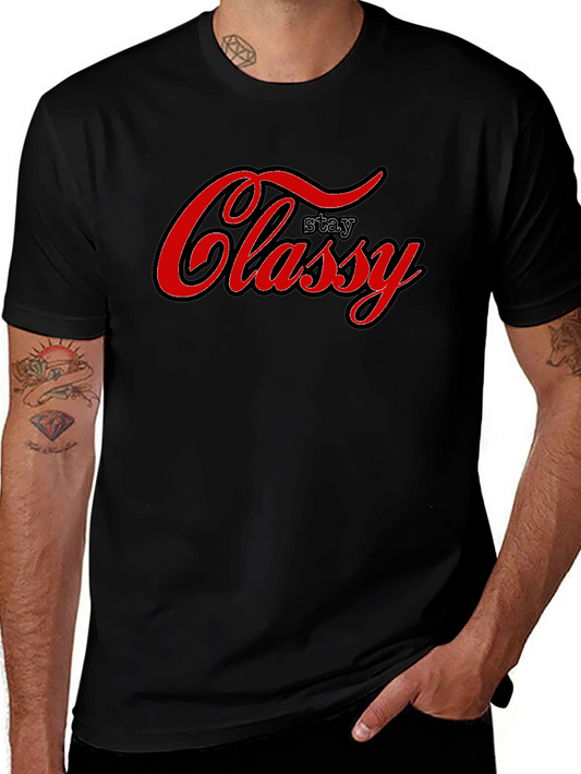 Stay Classy Graphic T-Shirt - Black