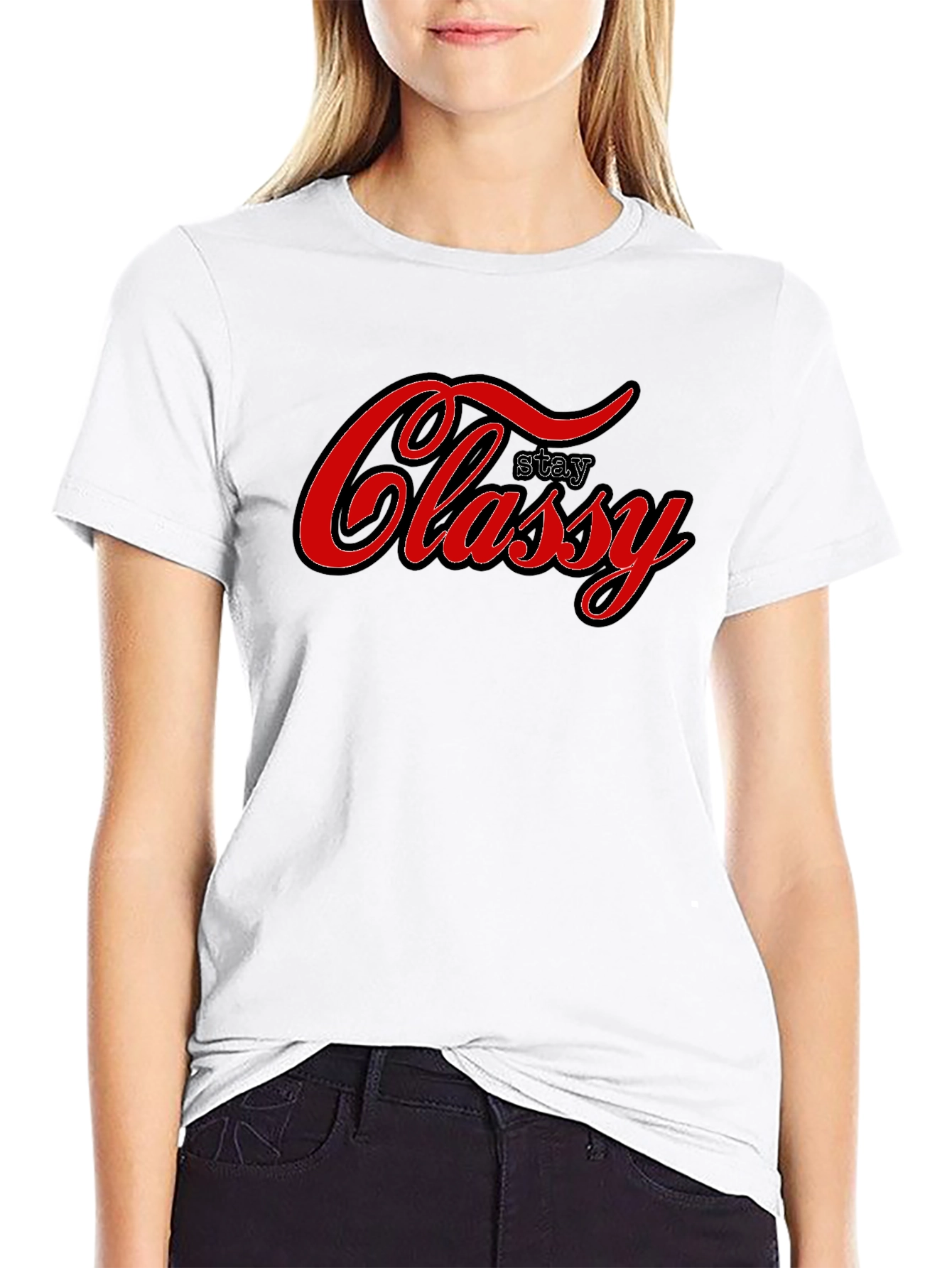Stay Classy Graphic T-Shirt - Black