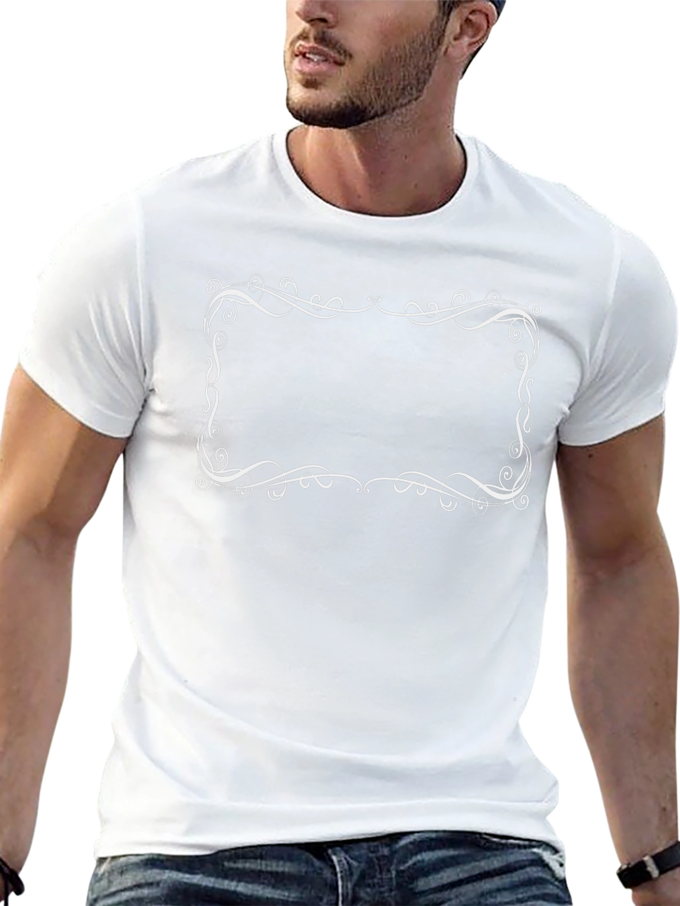 Elegant Frame Black T-Shirt