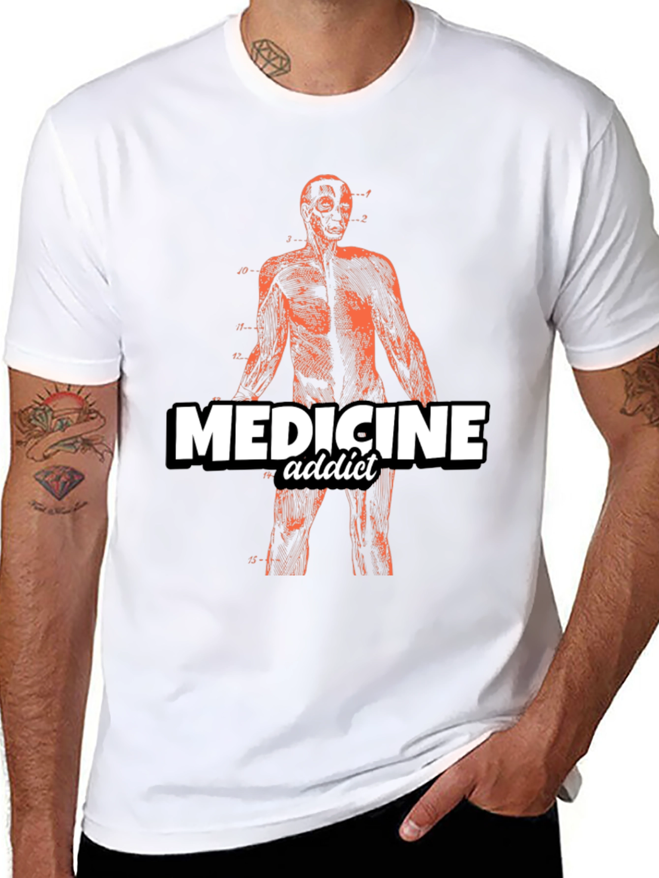 Medicine Addict Graphic T-Shirt - Anatomy Design