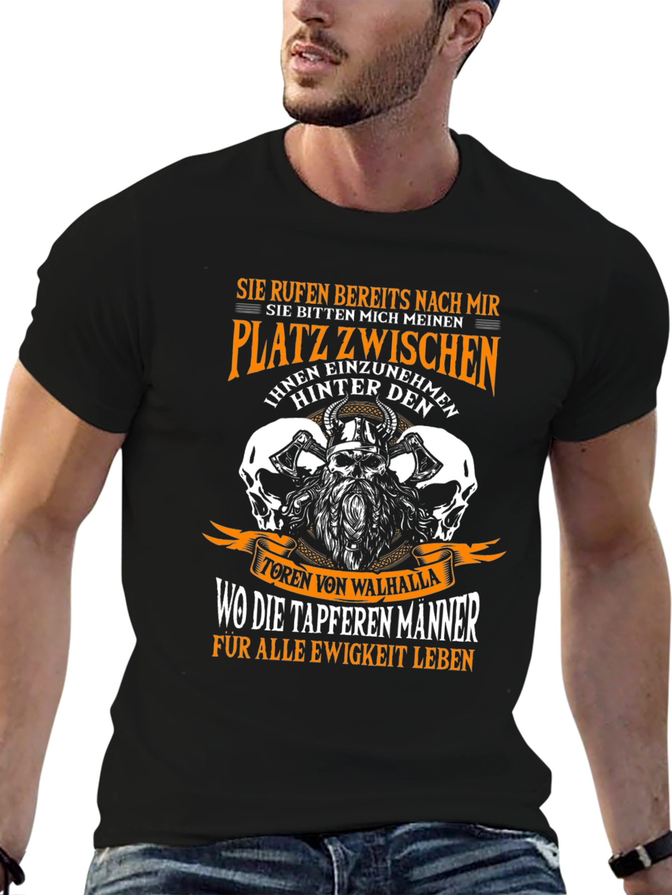 Viking Warrior T-Shirt - German Text - Valhalla