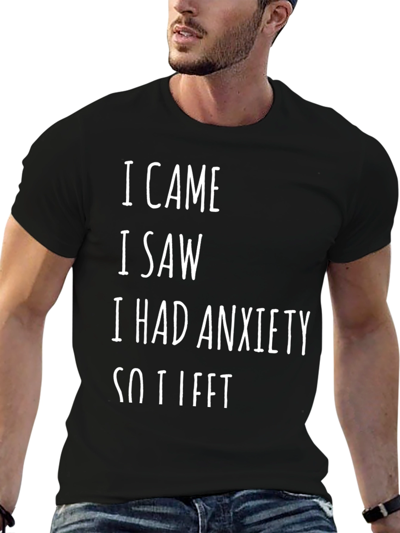 Anxiety Humor Black T-Shirt