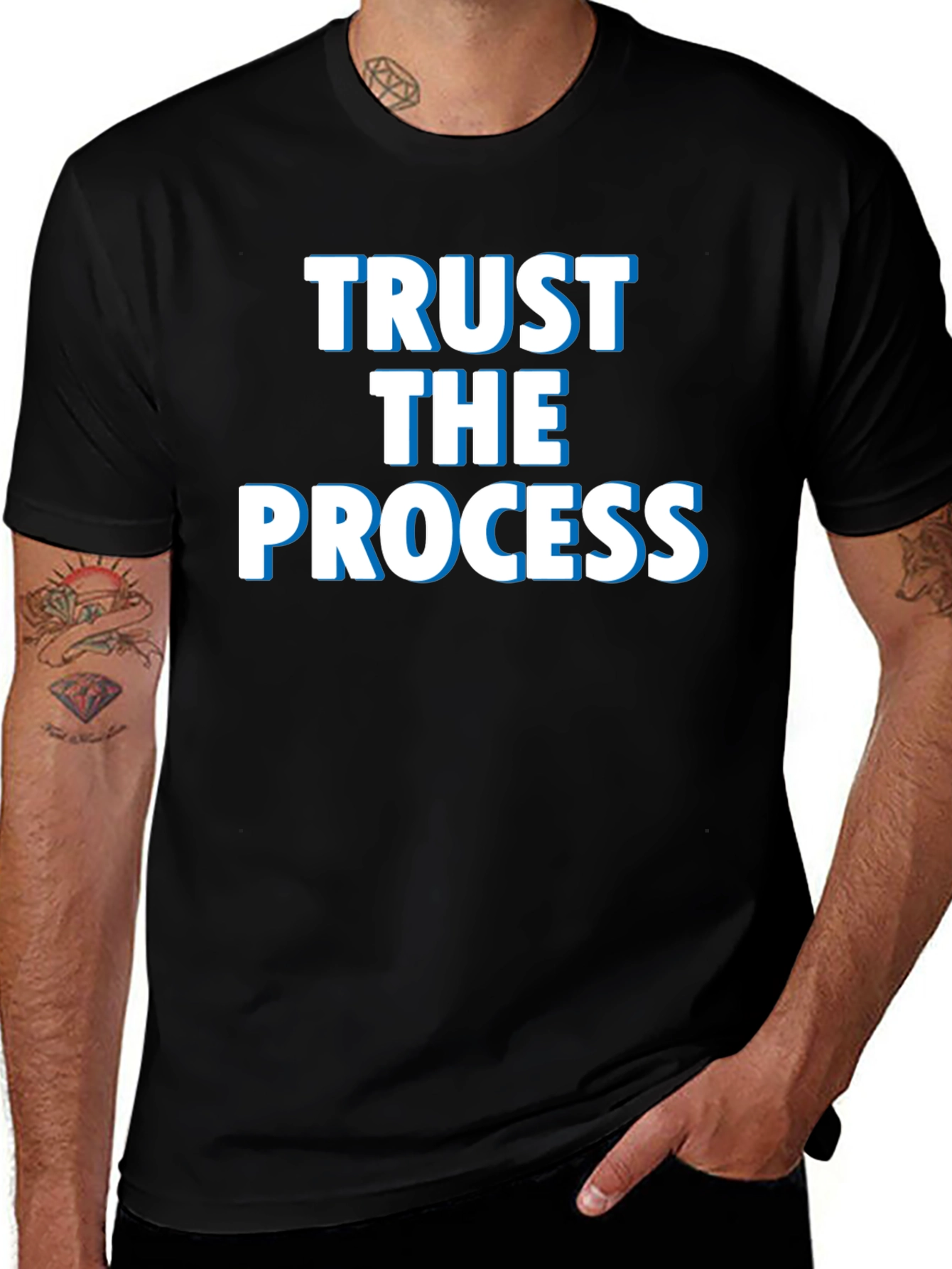 Trust The Process Graphic Tee - Black